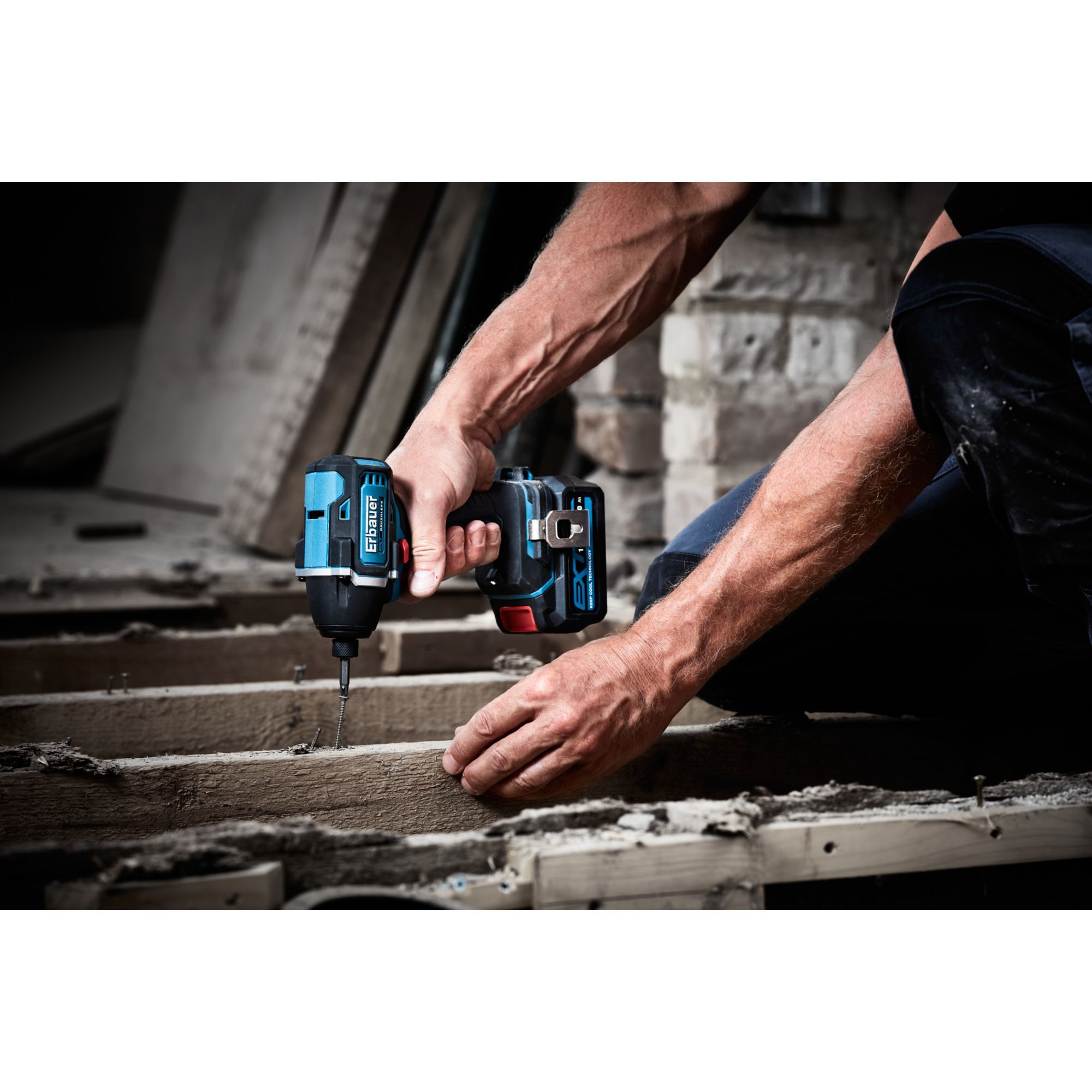Erbauer EXT 18V 1 x 4Ah Li-ion Brushless Cordless Impact driver EID18-Li