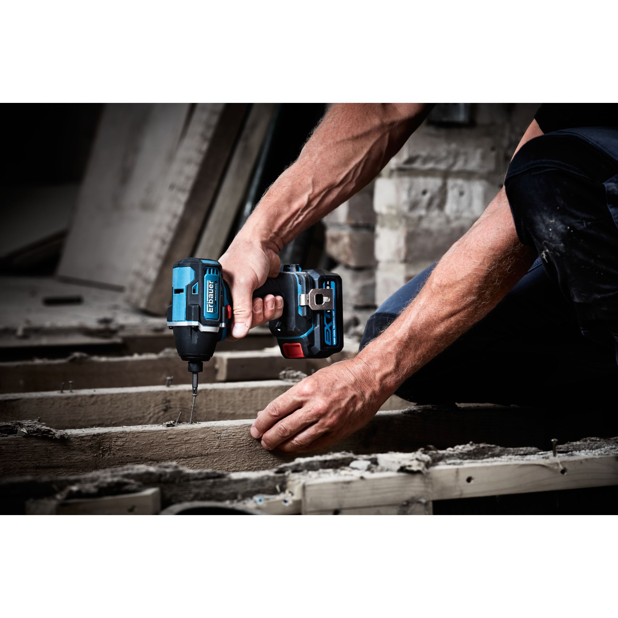 Erbauer EXT 18V 1 x 4Ah Li ion Brushless Cordless Impact driver