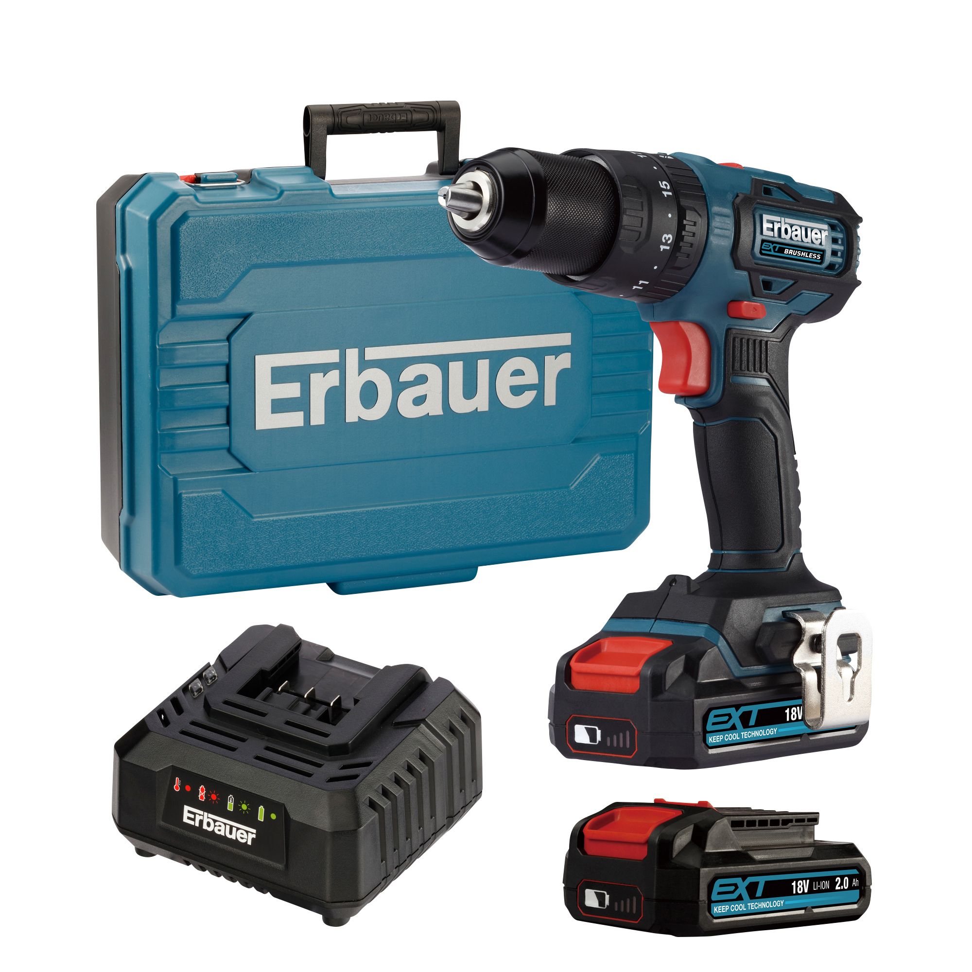 Erbauer drill and impact store driver set