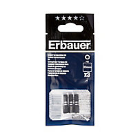 Erbauer Hex Impact Screwdriver bits (L)25mm, Pack of 3