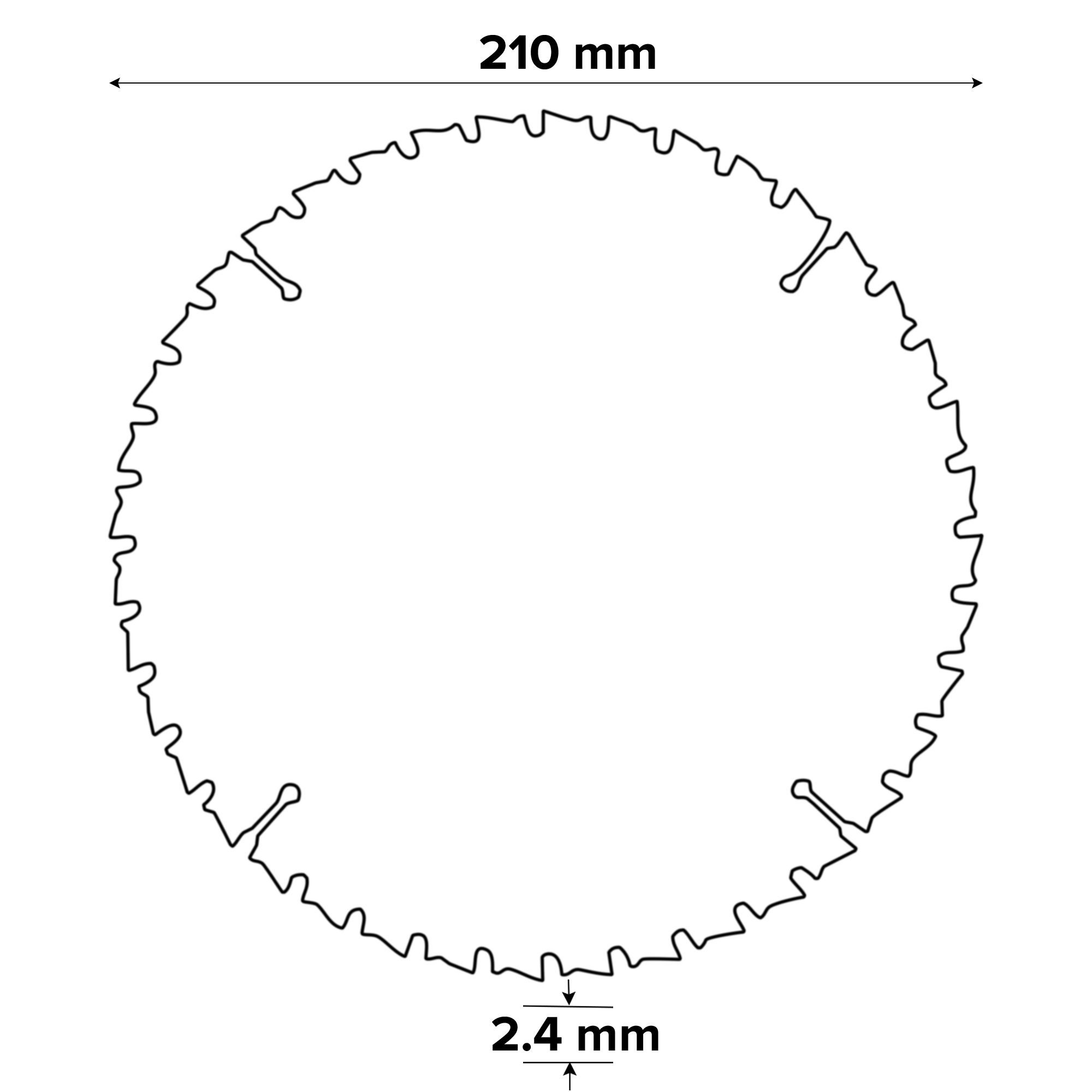 Erbauer Multi-material 40T Circular saw blade (Dia)210mm