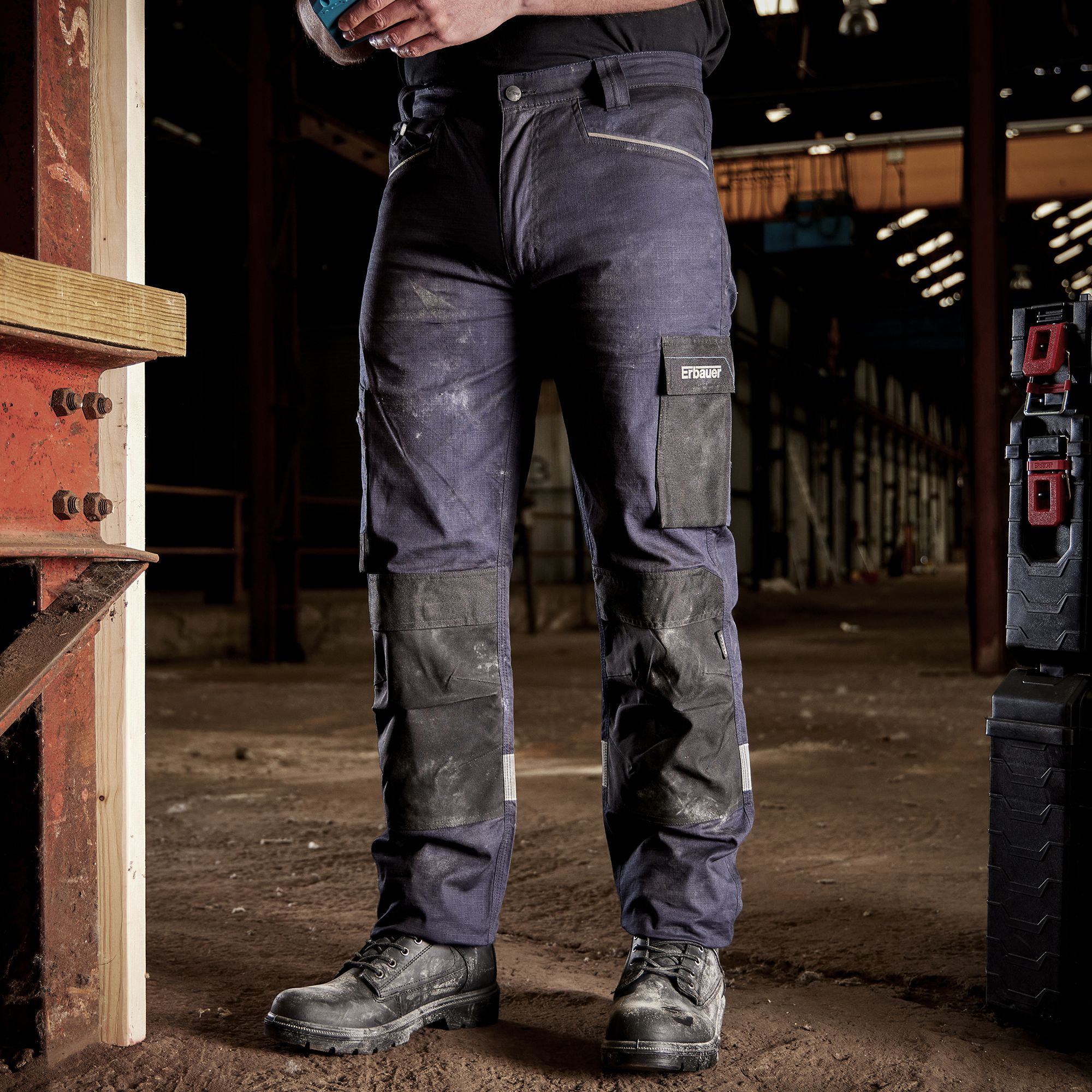 Erbauer Navy Men's Multi-pocket trousers, W38" L32"