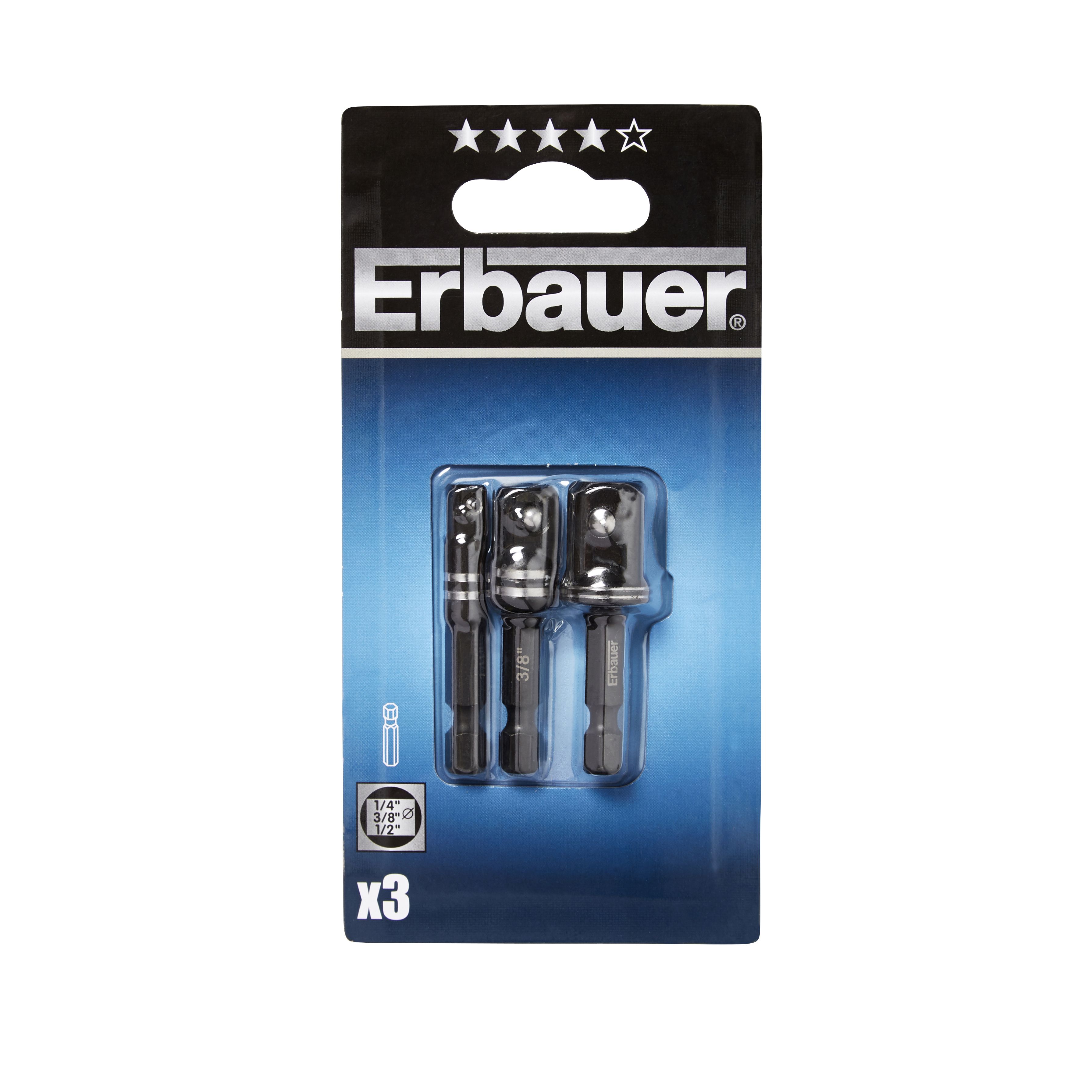 Erbauer Nut drivers Pack of 3 Tradepoint