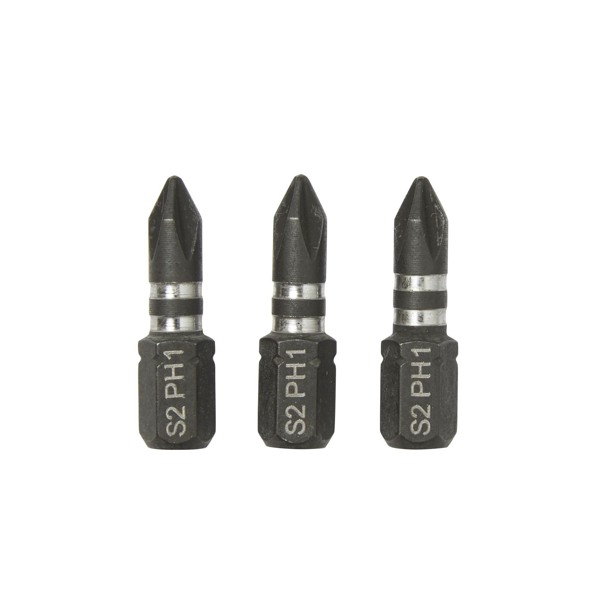 Erbauer PH1 Impact Screwdriver bits (L)25mm, Pack of 3