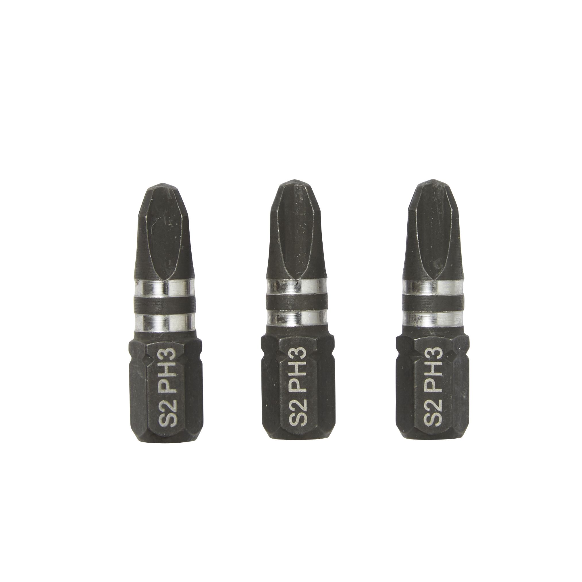 Erbauer PH3 Impact Screwdriver bits (L)25mm, Pack of 3