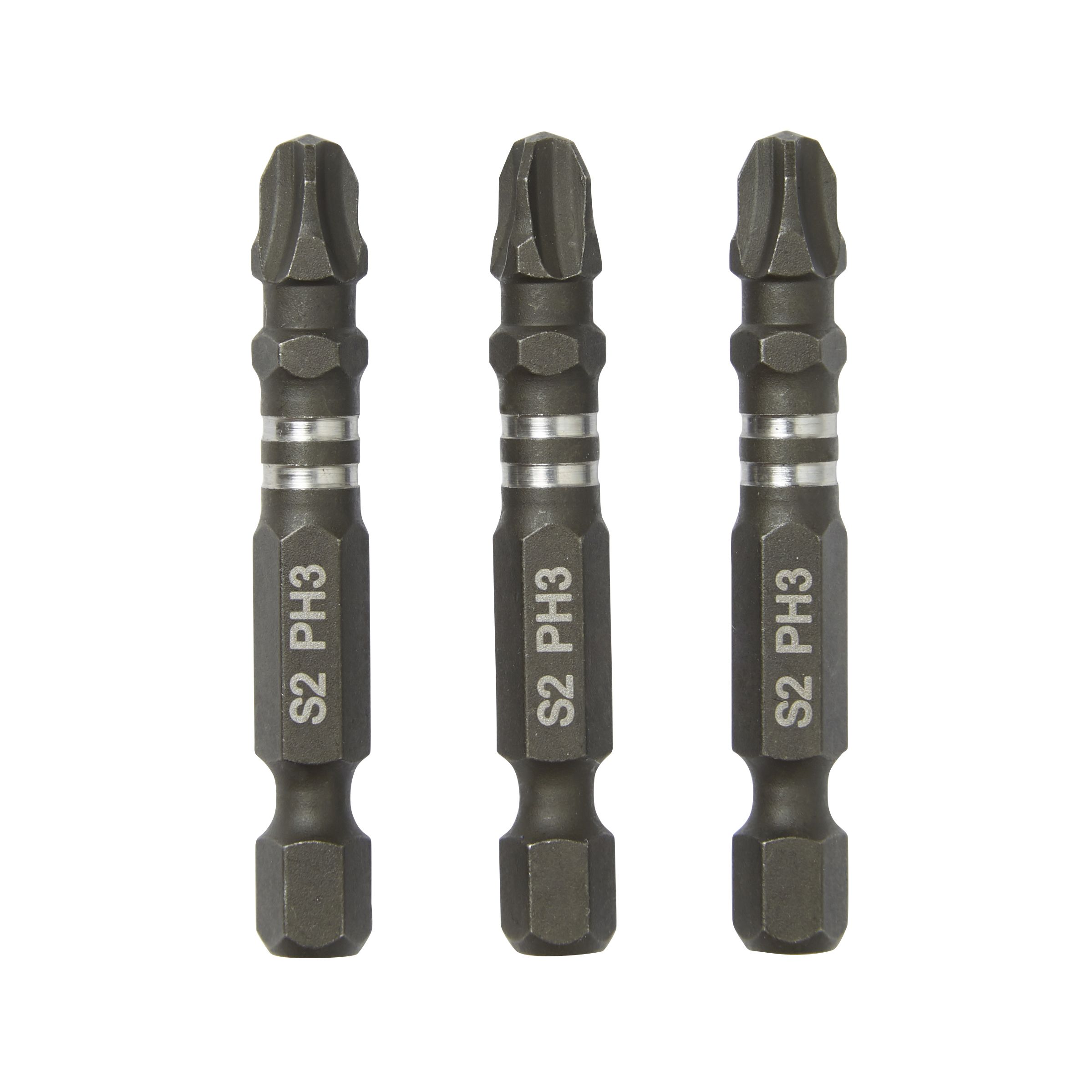 Erbauer PH3 Impact Screwdriver bits (L)50mm, Pack of 3