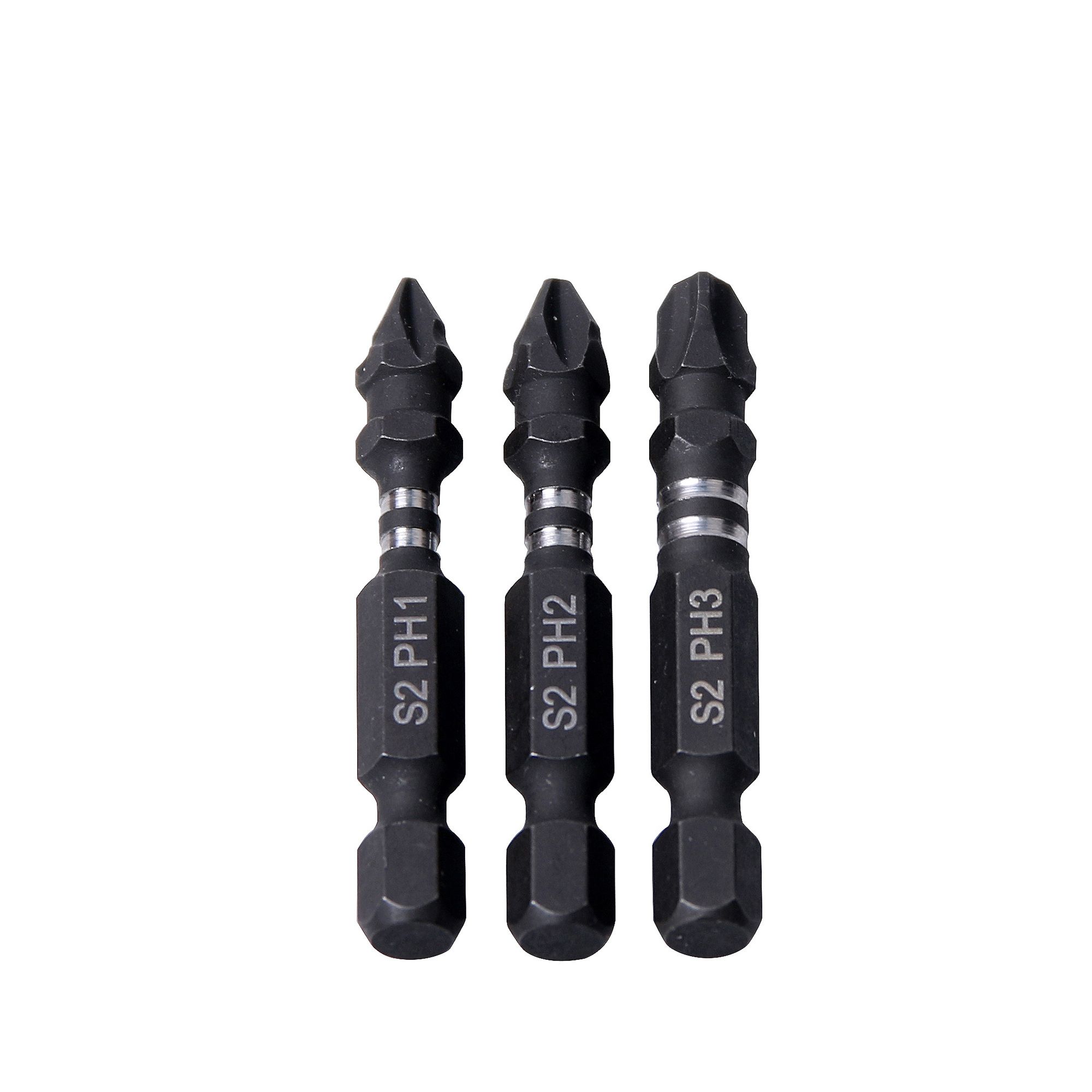 Erbauer Phillips Mixed Impact Screwdriver bit (L)50mm, 3 pieces