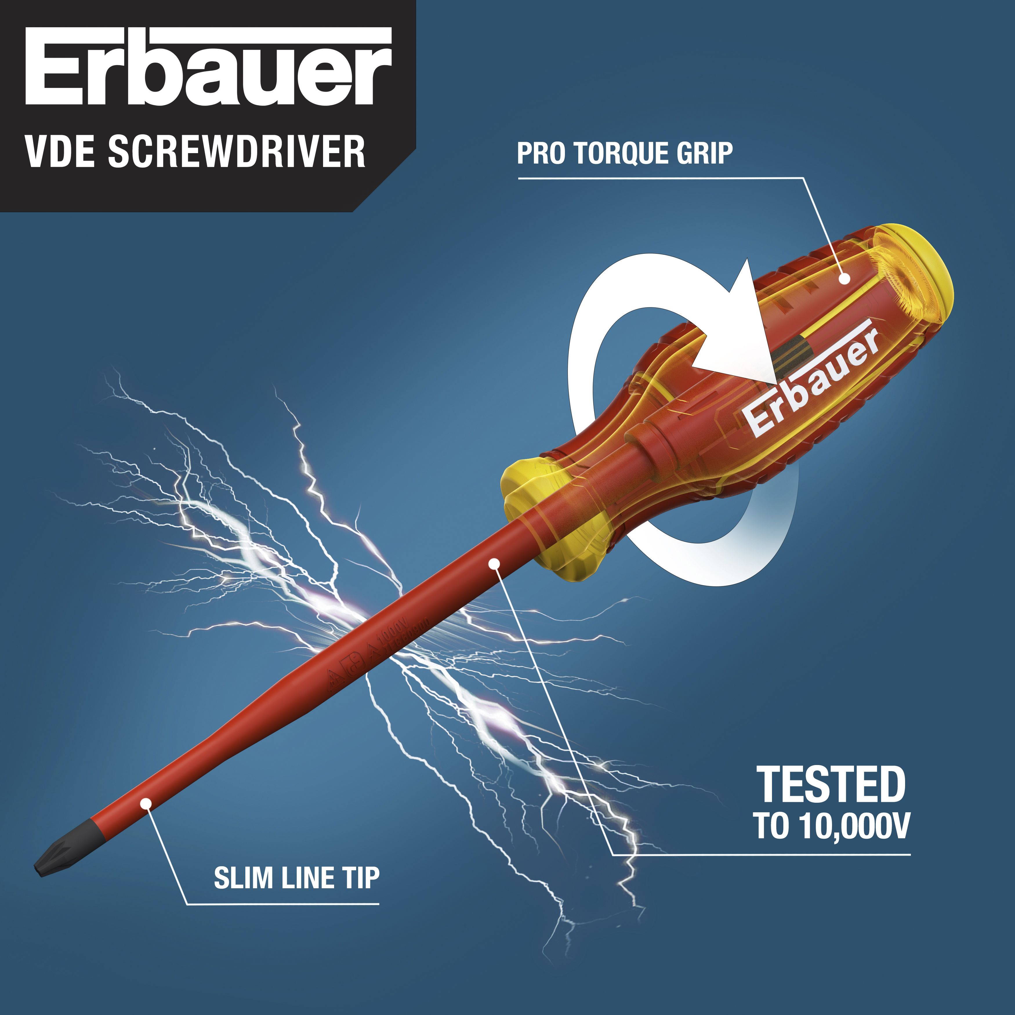 Erbauer PZ VDE Screwdriver PZ2 x 125mm