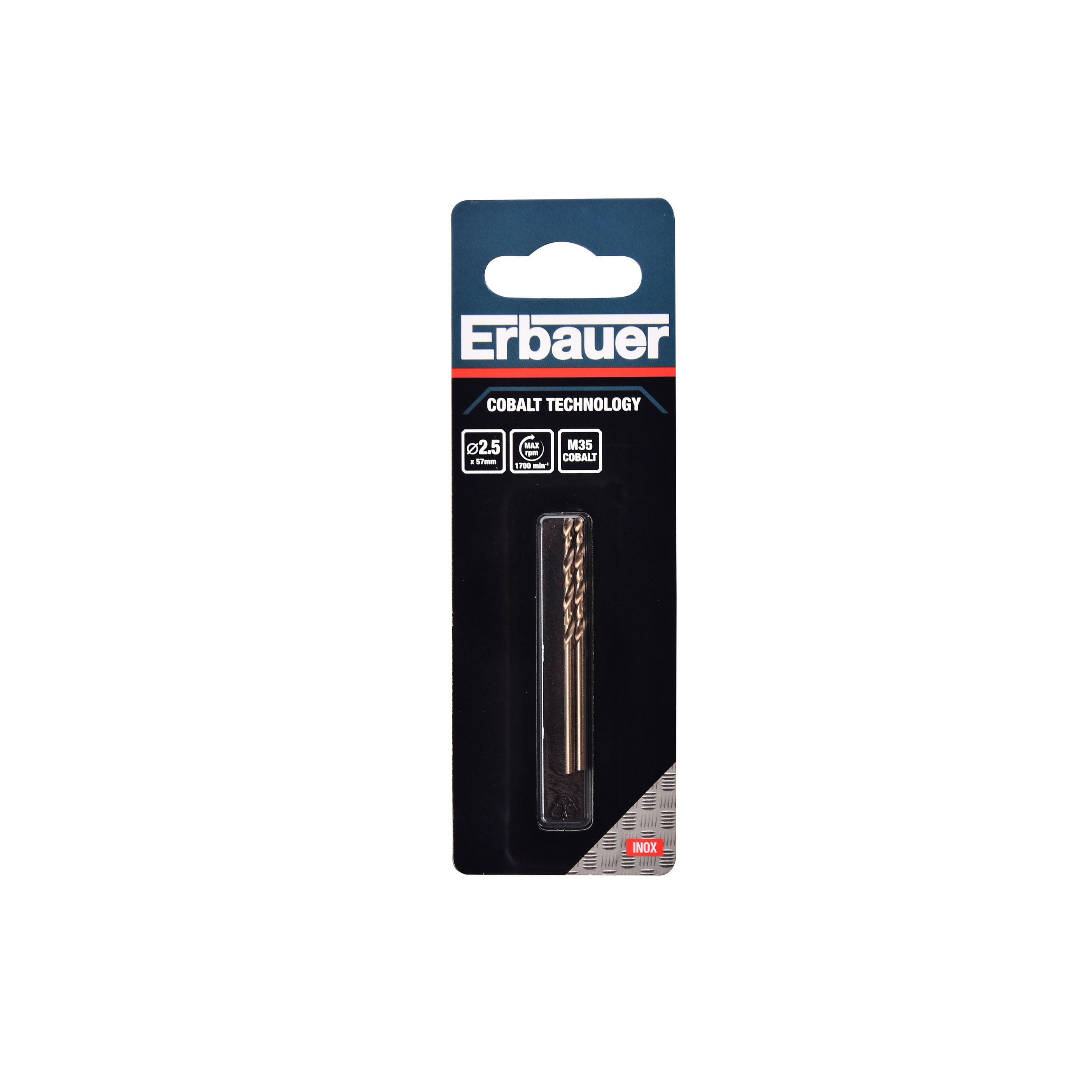 Erbauer Round HSS Drill bit (Dia)2.5mm (L)57mm, Pack of 2
