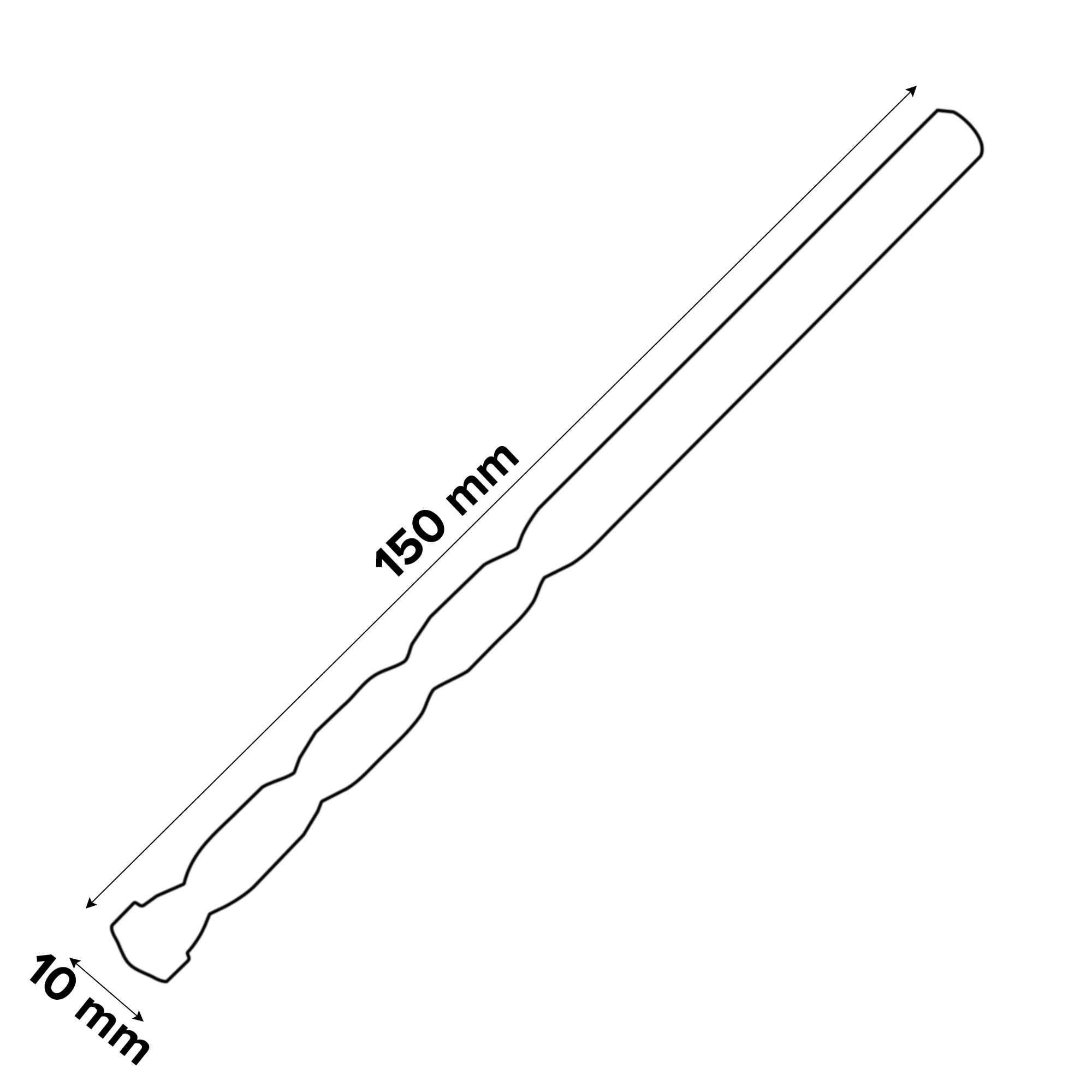 Erbauer Round Masonry Drill bit (Dia)10mm (L)150mm