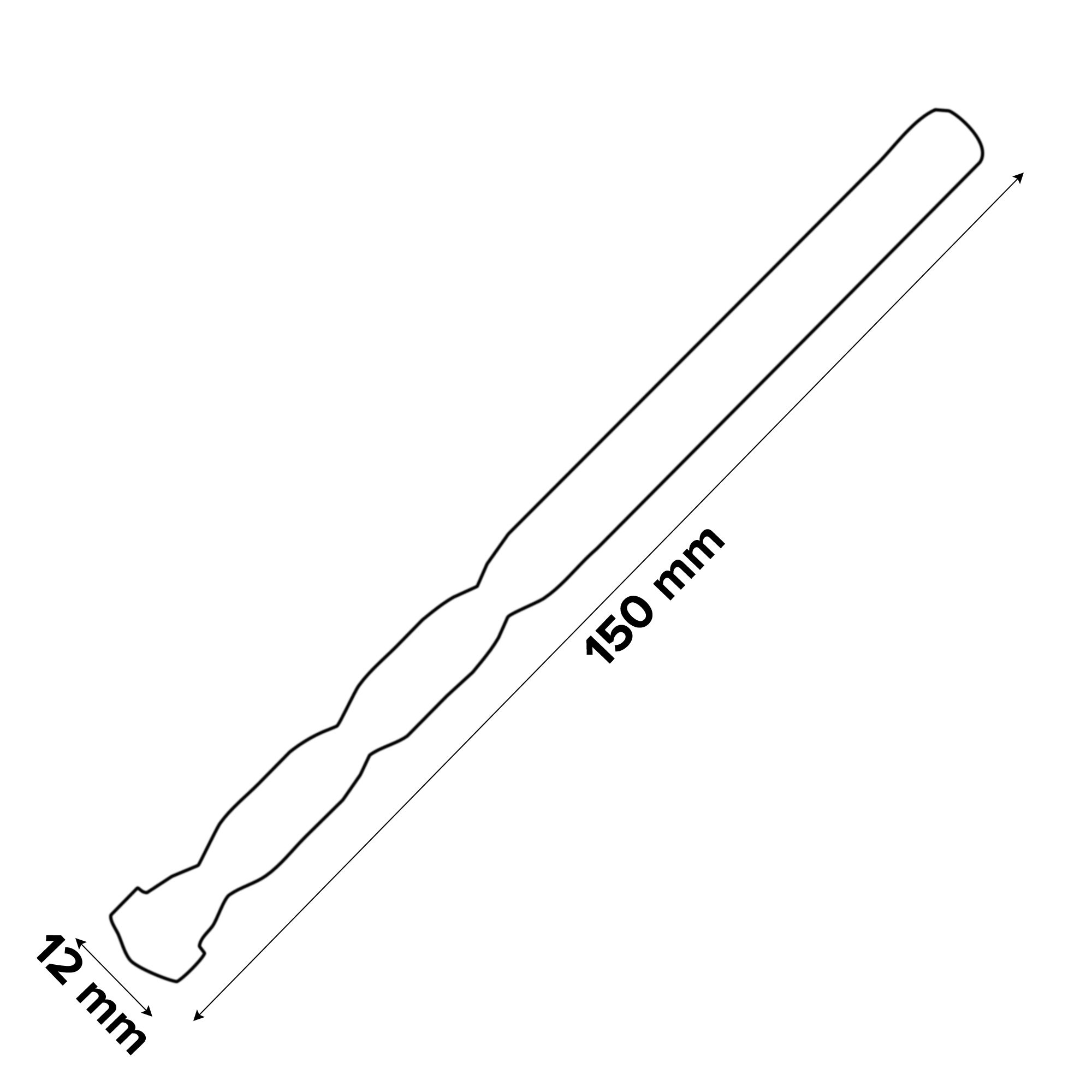 Erbauer Round Masonry Drill bit (Dia)12mm (L)150mm