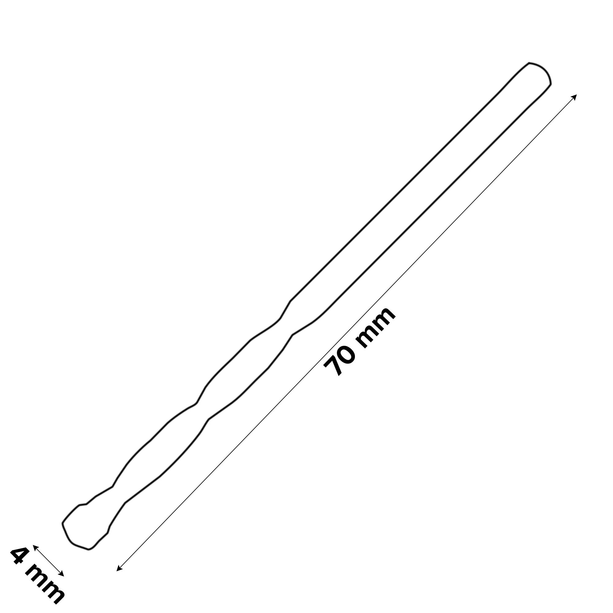 Erbauer Round Masonry Drill bit (Dia)4mm (L)70mm