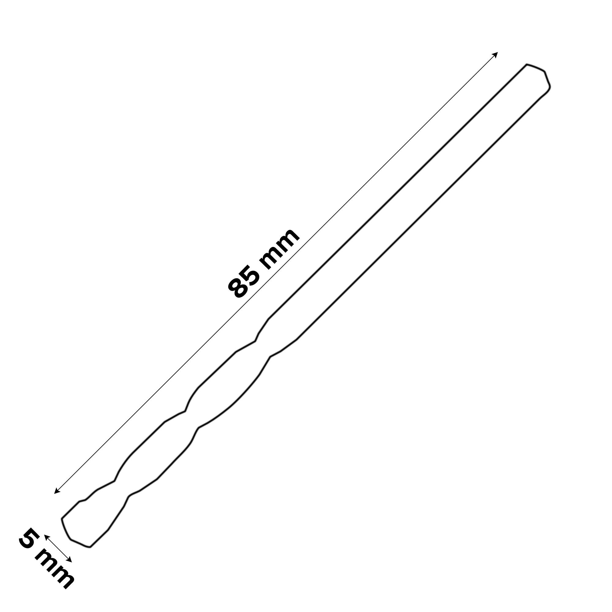 Erbauer Round Masonry Drill bit (Dia)5mm (L)85mm