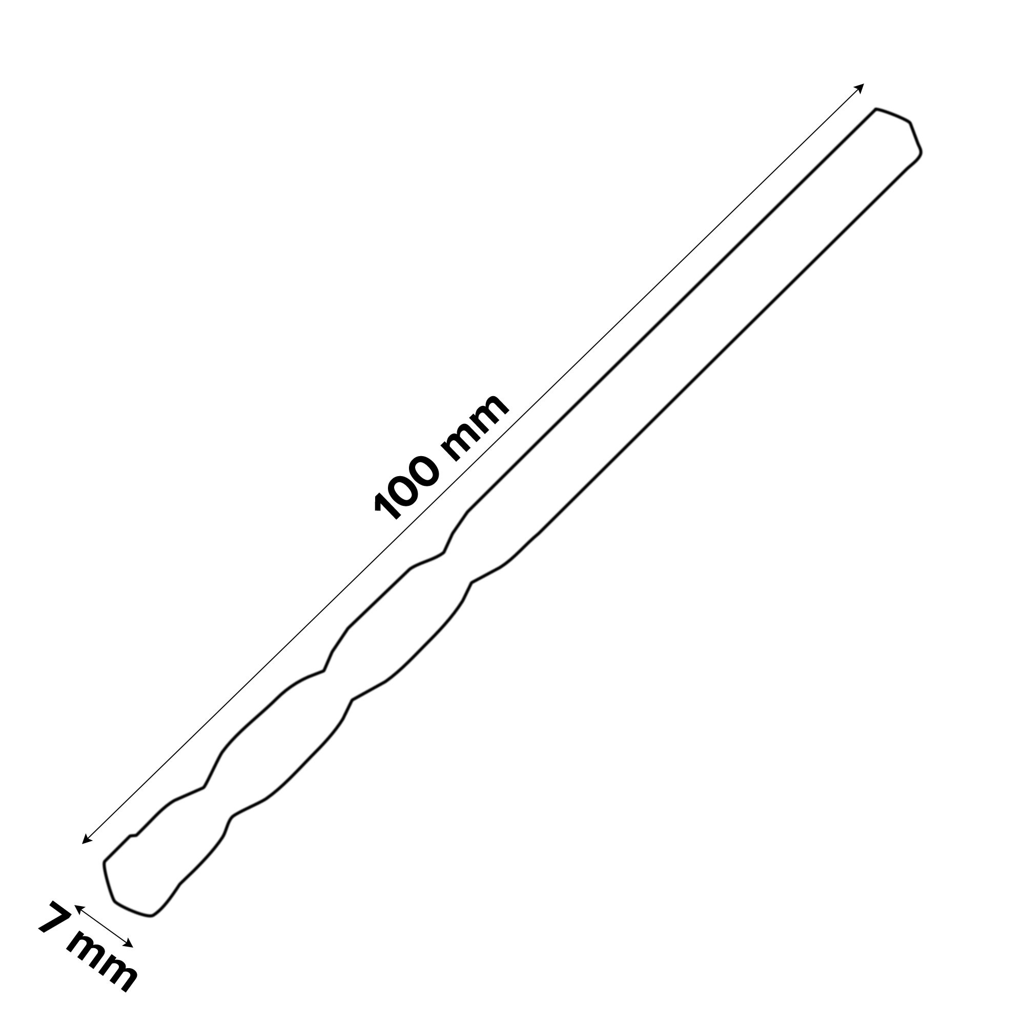 Erbauer Round Masonry Drill bit (Dia)7mm (L)100mm