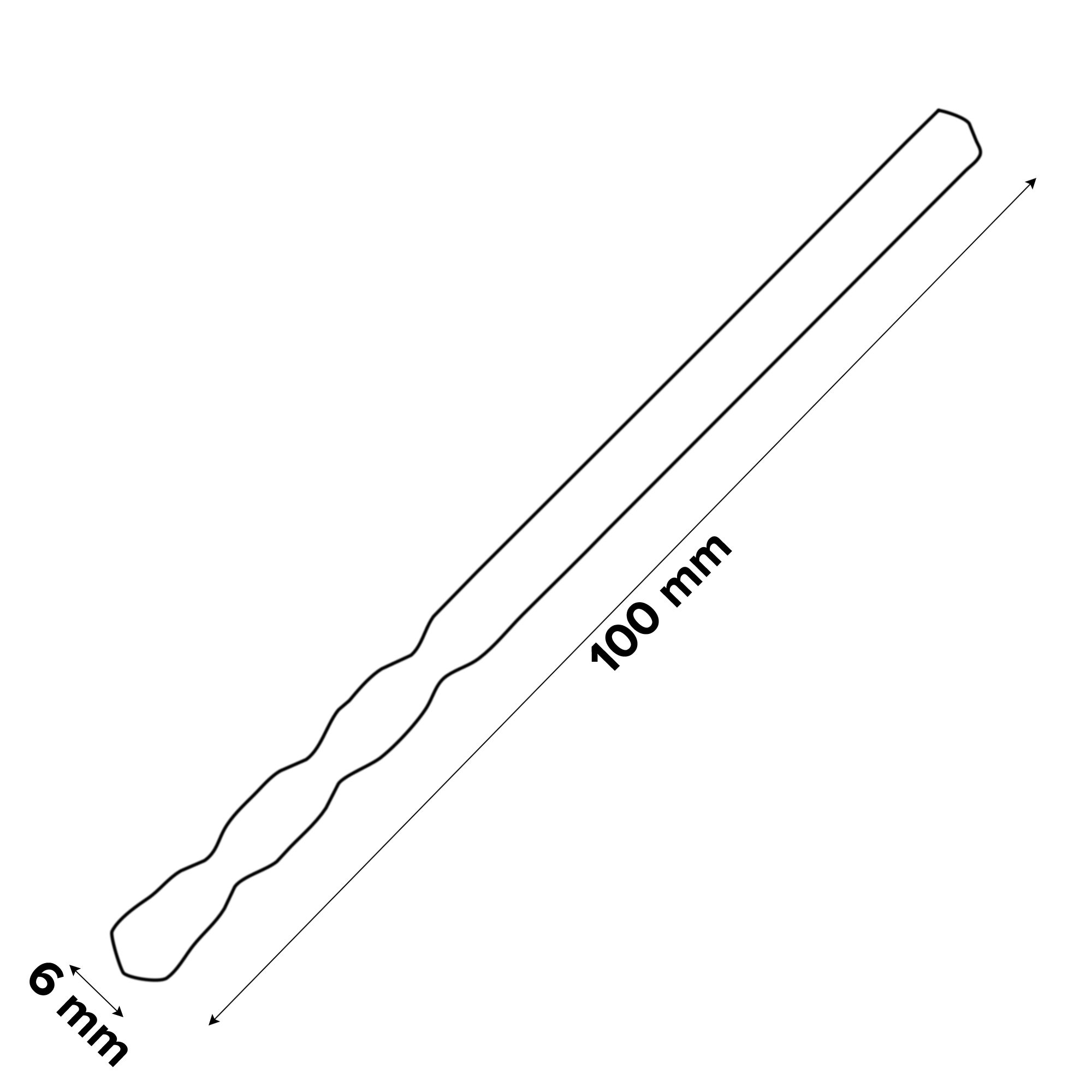 Erbauer Round Multi-purpose Drill bit (Dia)6mm (L)100mm