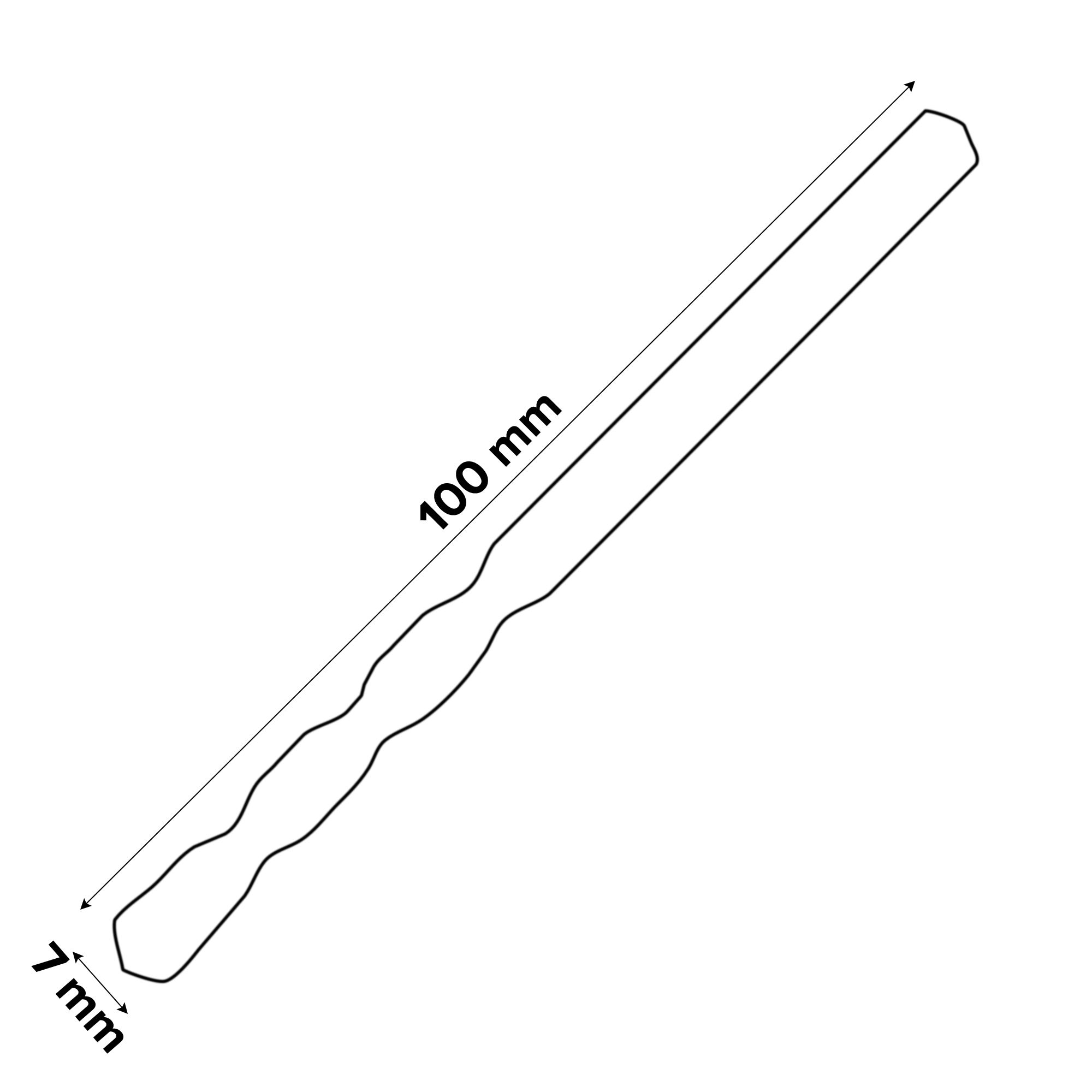 Erbauer Round Multi-purpose Drill bit (Dia)7mm (L)100mm