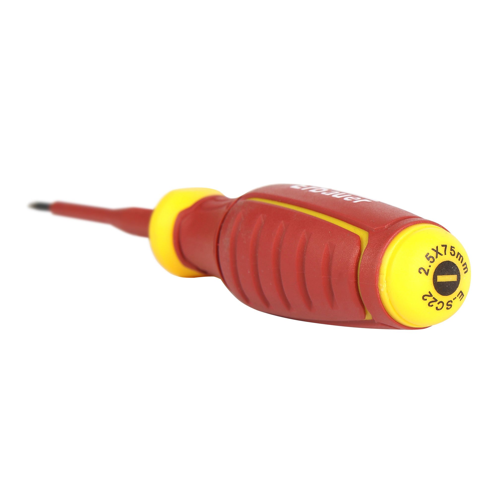 Erbauer Slotted VDE Screwdriver SL-2.5mm x 75mm