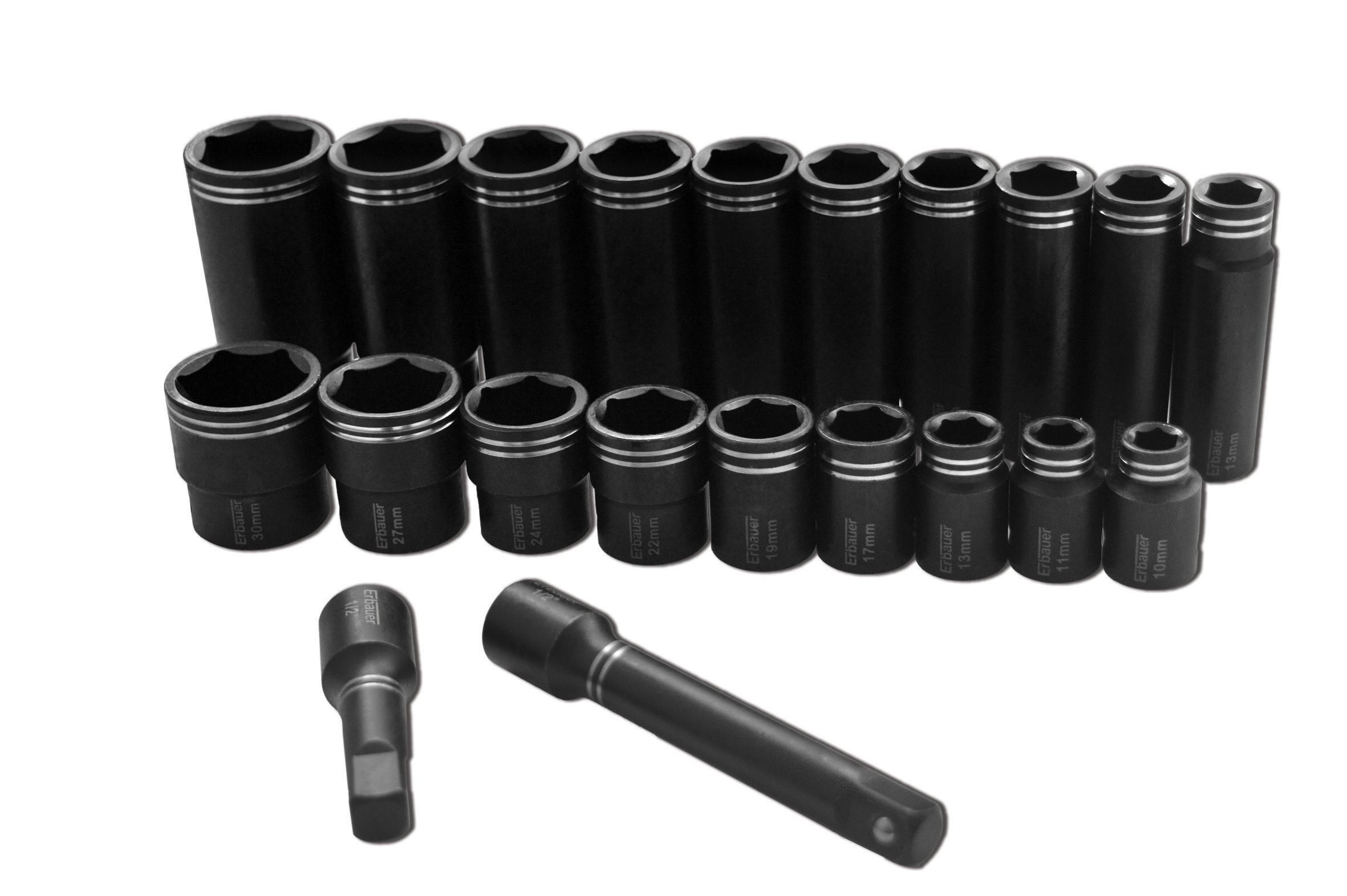 Erbauer driver socket set 3 online pack