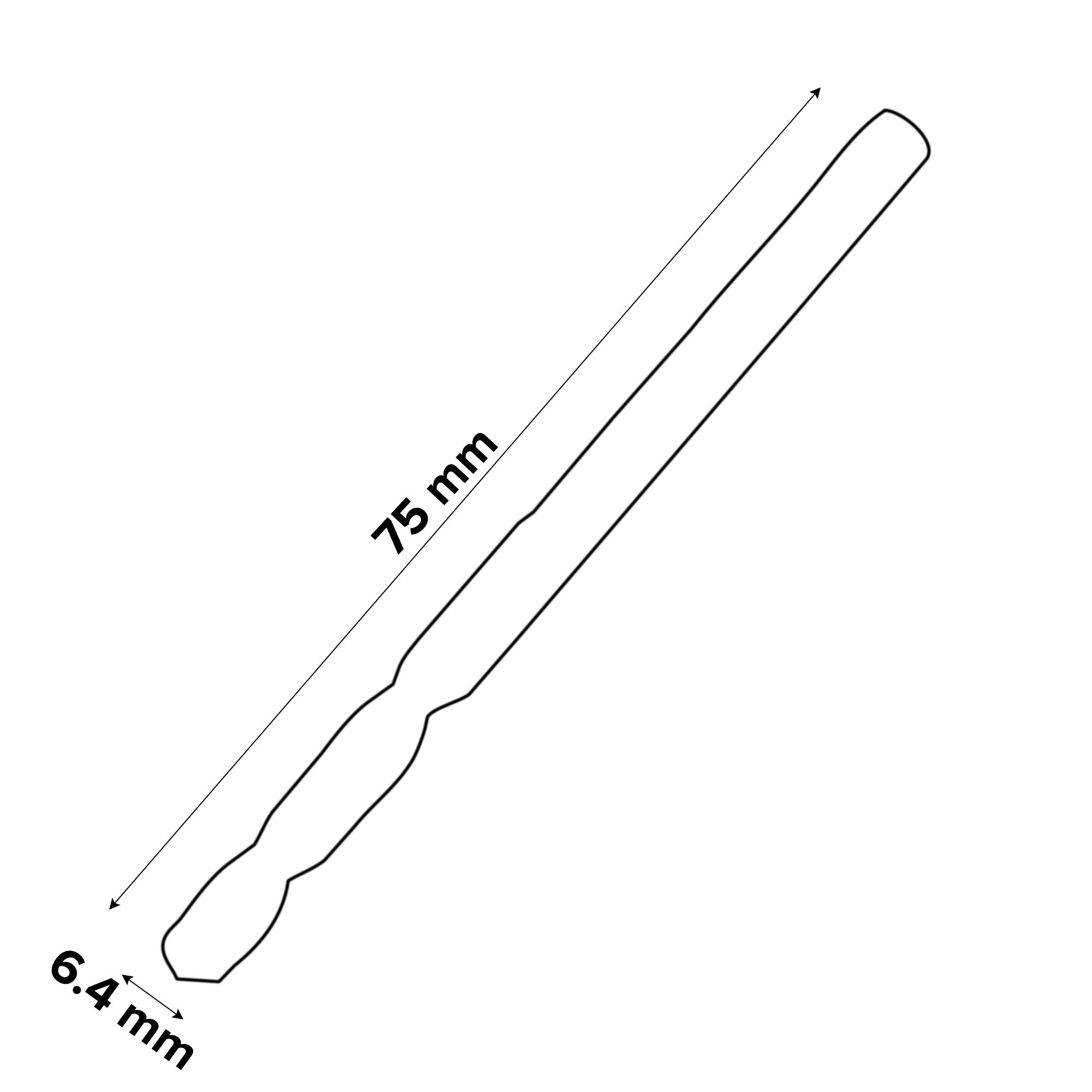 Erbauer Steel Pilot drill bit (L)75mm (Dia)6.35mm