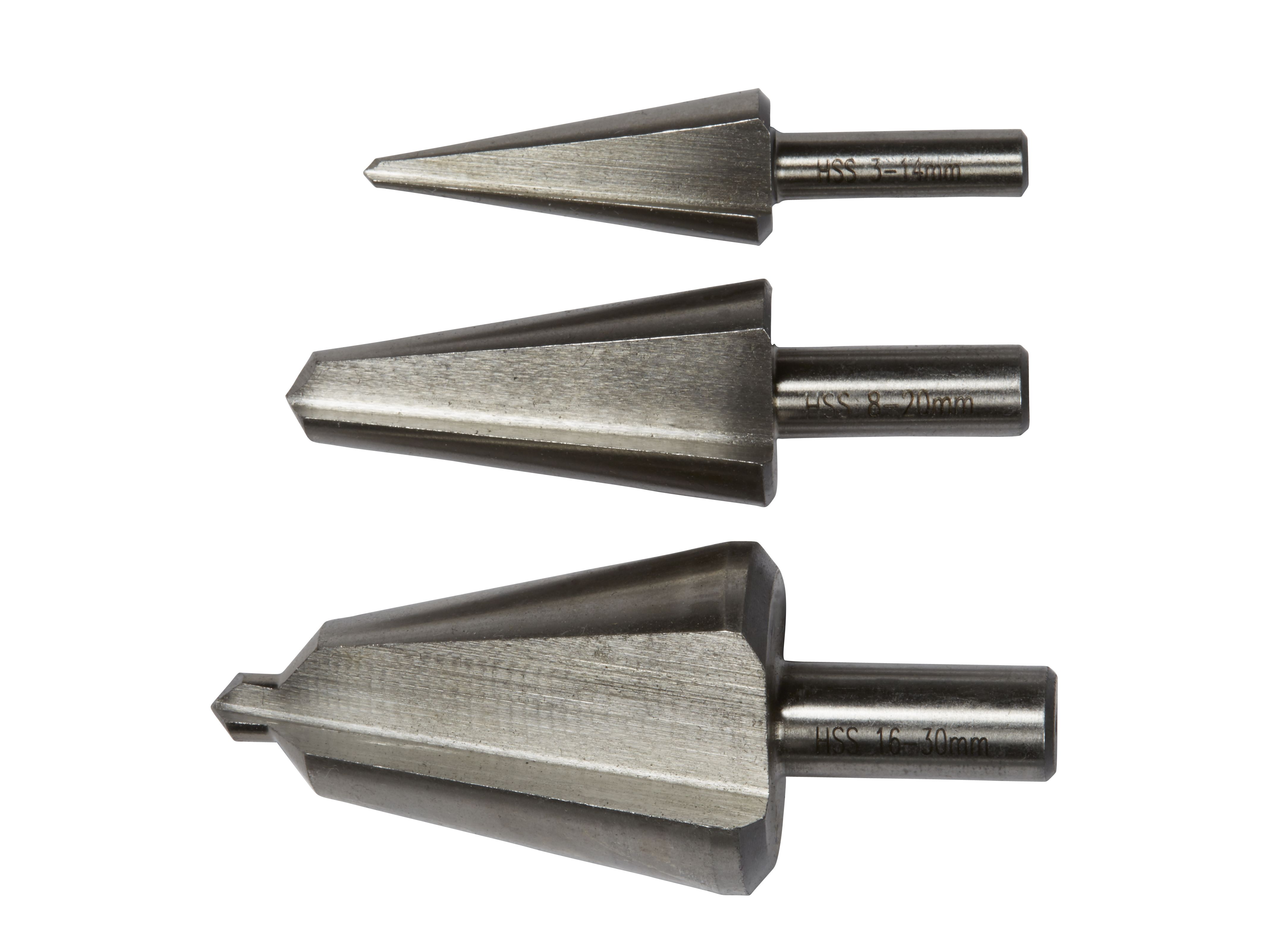 Erbauer Step drill bits, Pack of 3