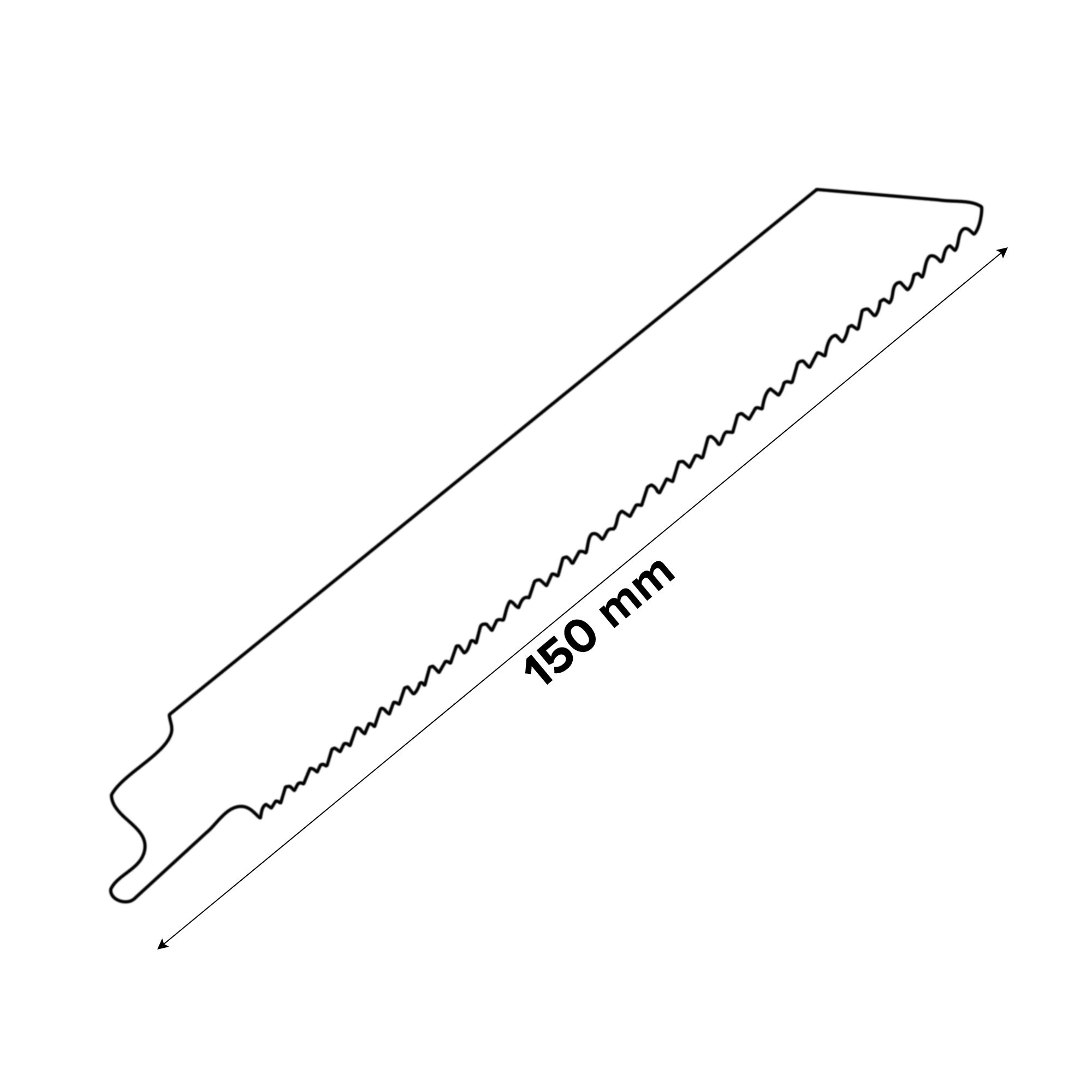 Erbauer Universal Reciprocating saw blade S123XF (L)150mm, Pack of 2