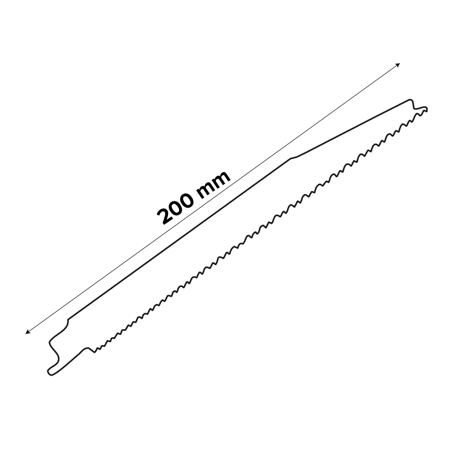 Erbauer Universal Reciprocating saw blade S3456XF (L)200mm, Pack of 2