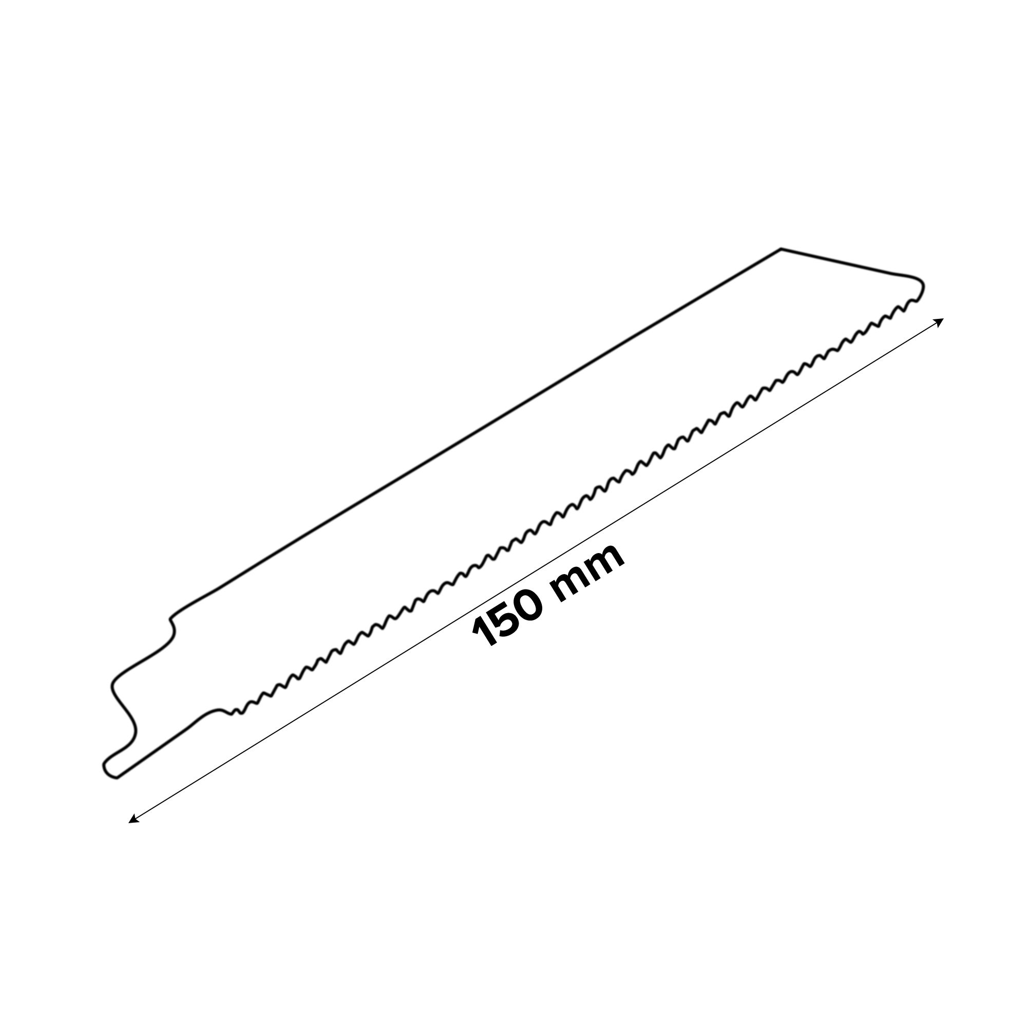 Erbauer Universal Reciprocating saw blade S922HF (L)150mm, Pack of 2