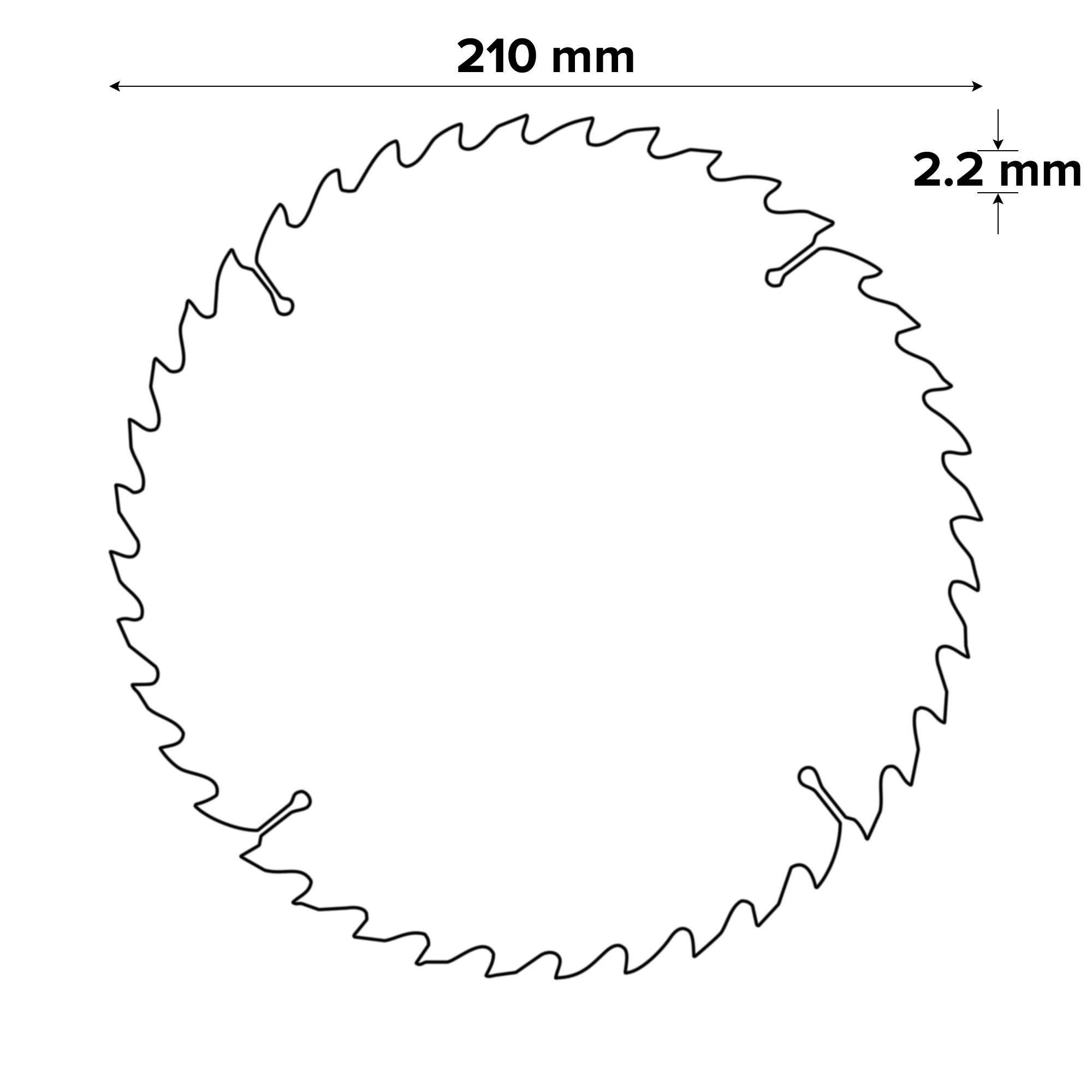 Erbauer Wood 40T Circular saw blade (Dia)210mm