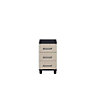 Eris Gloss black & pale grey 3 Drawer Chest of drawers (H)712mm (W)404mm (D)424mm