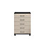 Eris Gloss black & pale grey 5 Drawer Chest of drawers (H)1102mm (W)804mm (D)424mm