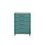 Eris Gloss teal elm effect 5 Drawer Chest of drawers (H)1102mm (W)804mm (D)424mm
