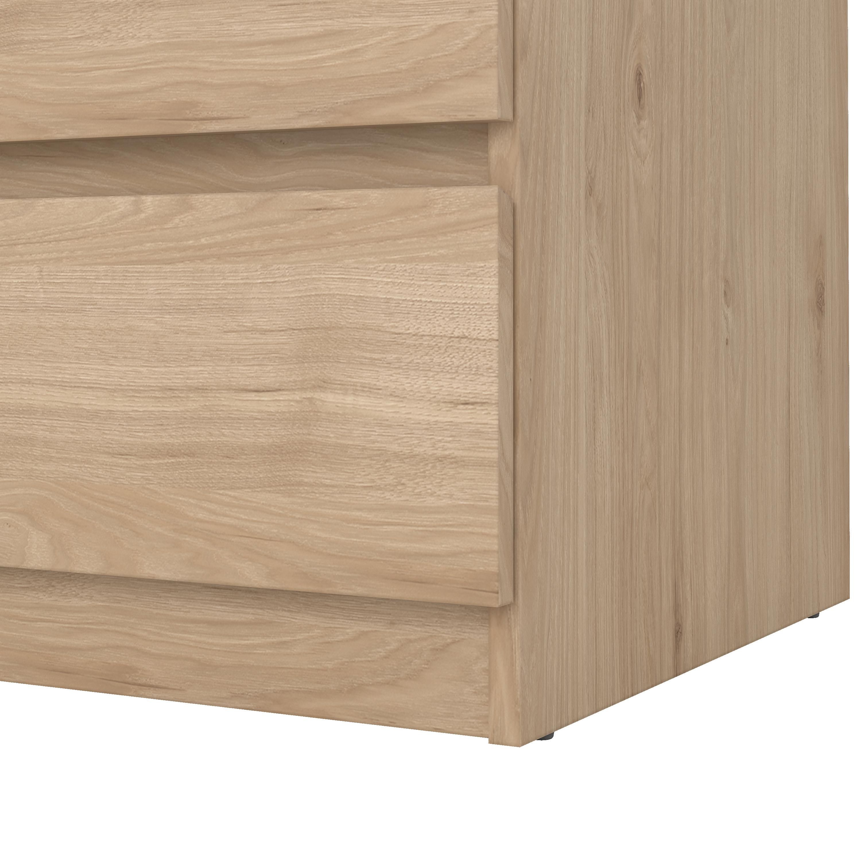 Esla Matt jackson hickory 3 Drawer Chest (H)701mm (W)770mm (D)500mm