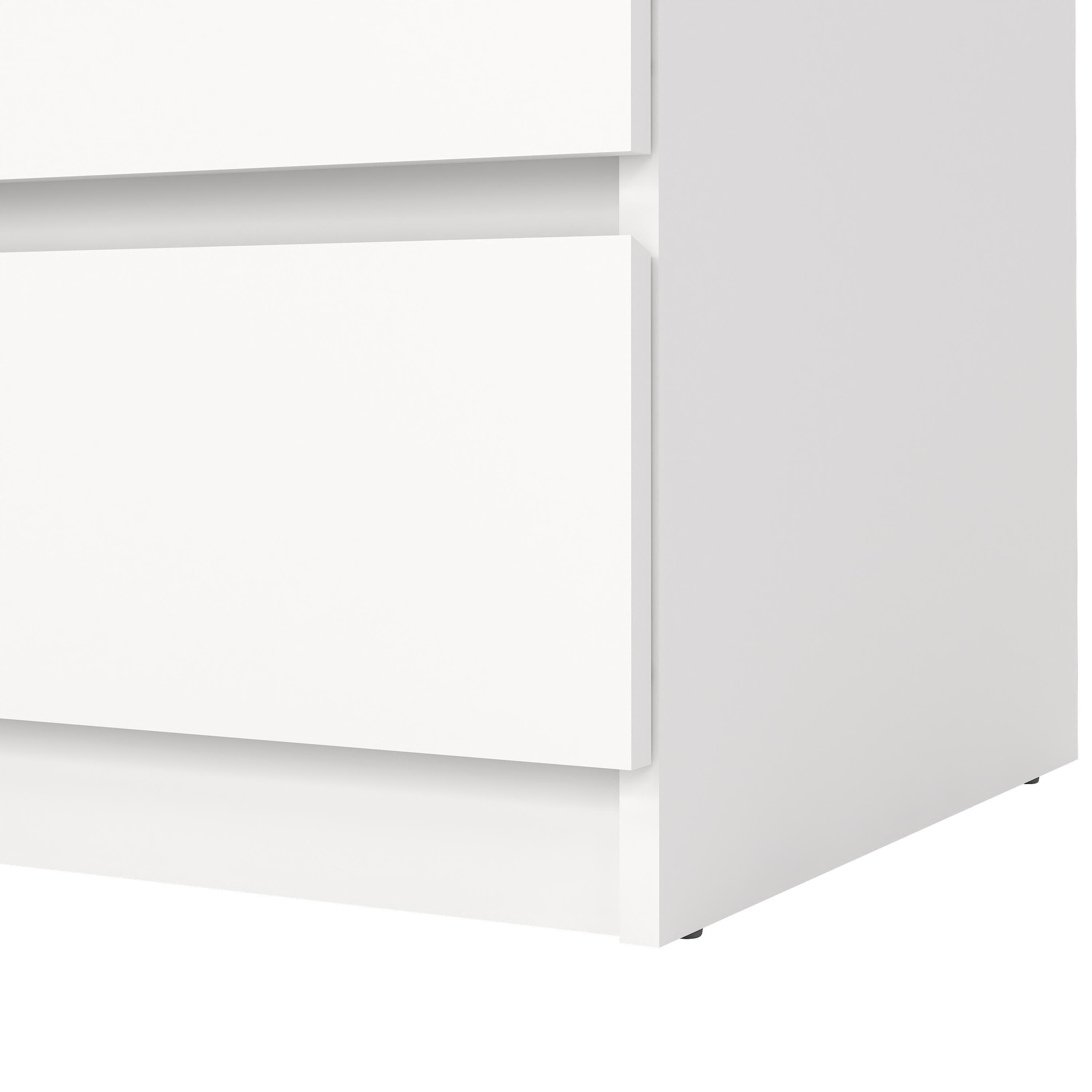 Esla Matt white 3 Drawer Chest (H)701mm (W)770mm (D)500mm