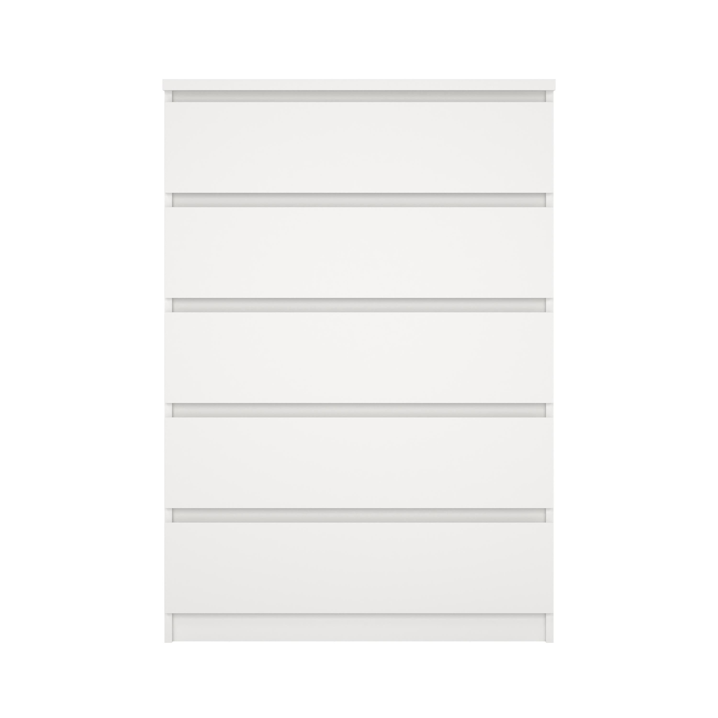 Esla Matt white 5 Drawer Chest (H)1113mm (W)770mm (D)500mm