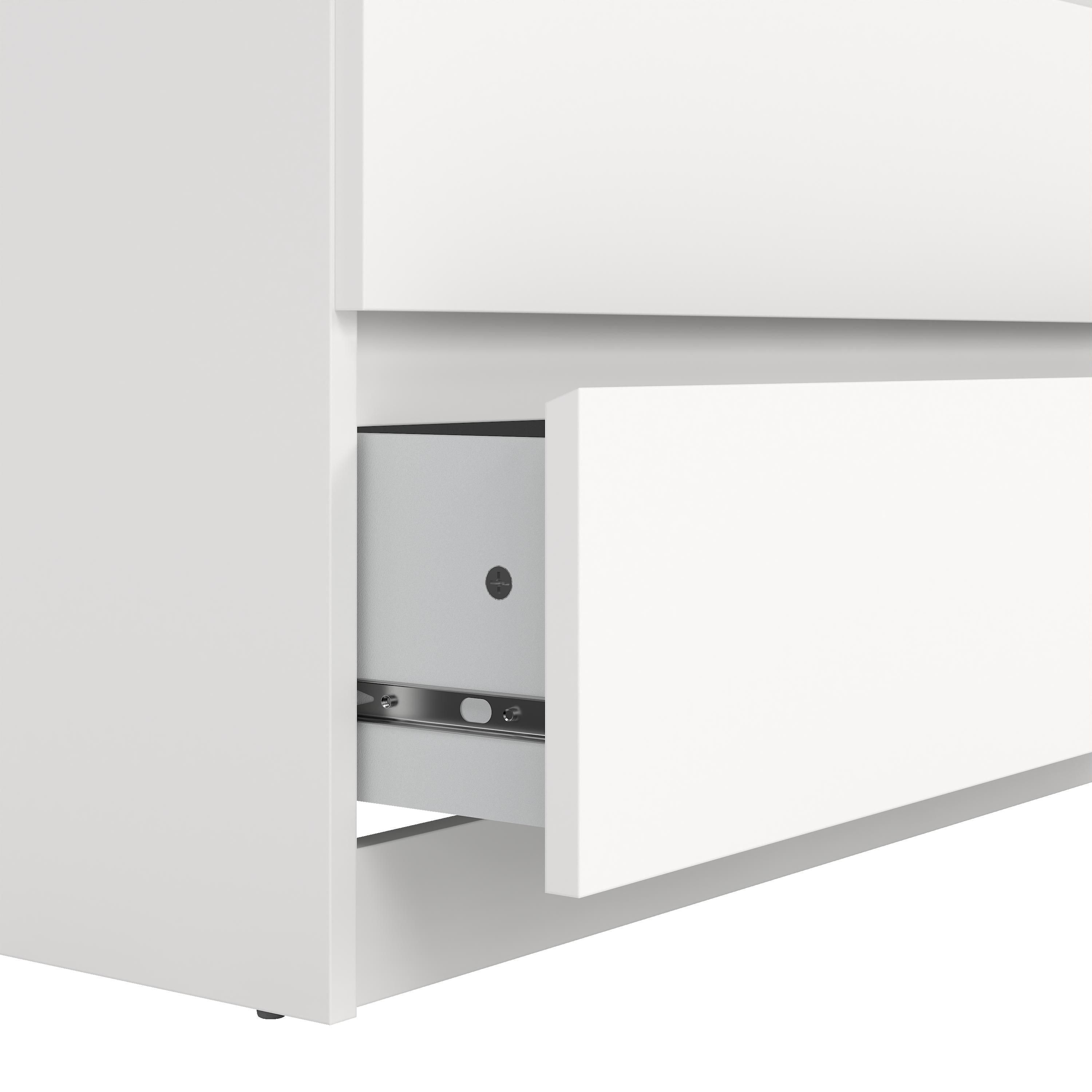 Esla Matt white 5 Drawer Chest (H)1113mm (W)770mm (D)500mm