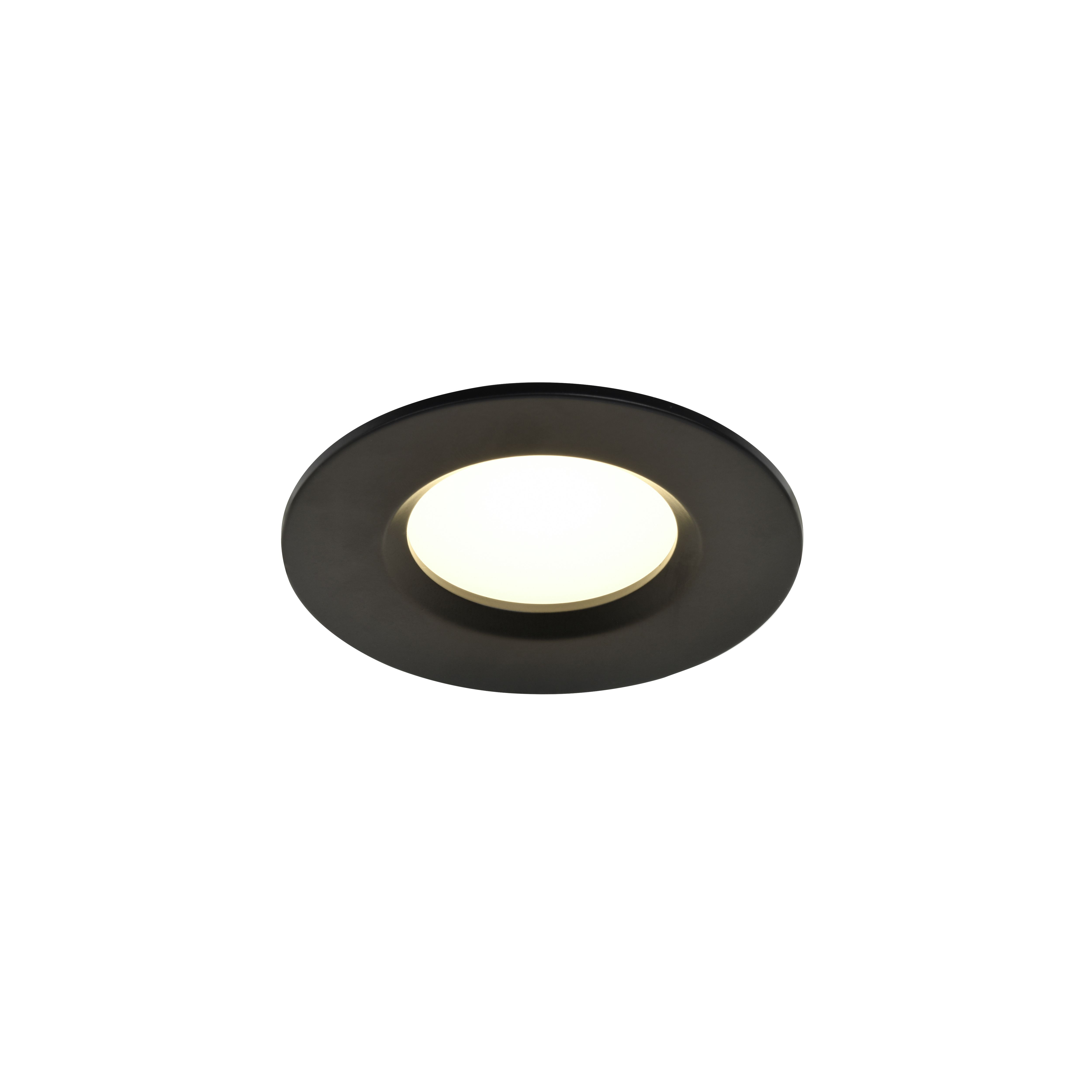 Etana Black Non-adjustable LED Neutral white Downlight 4.7W IP65