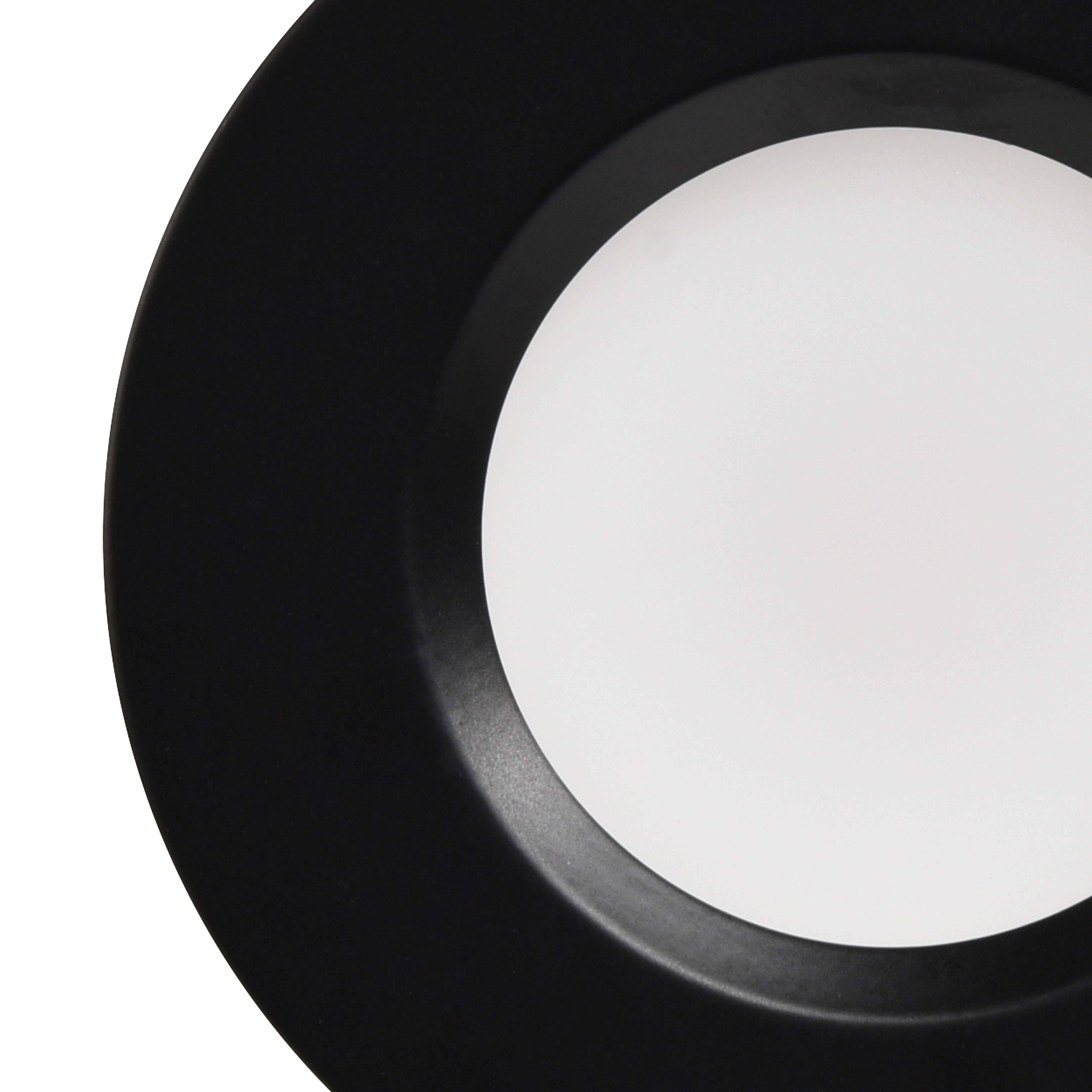 Etana Black Non-adjustable LED Warm white Downlight 4.7W IP65