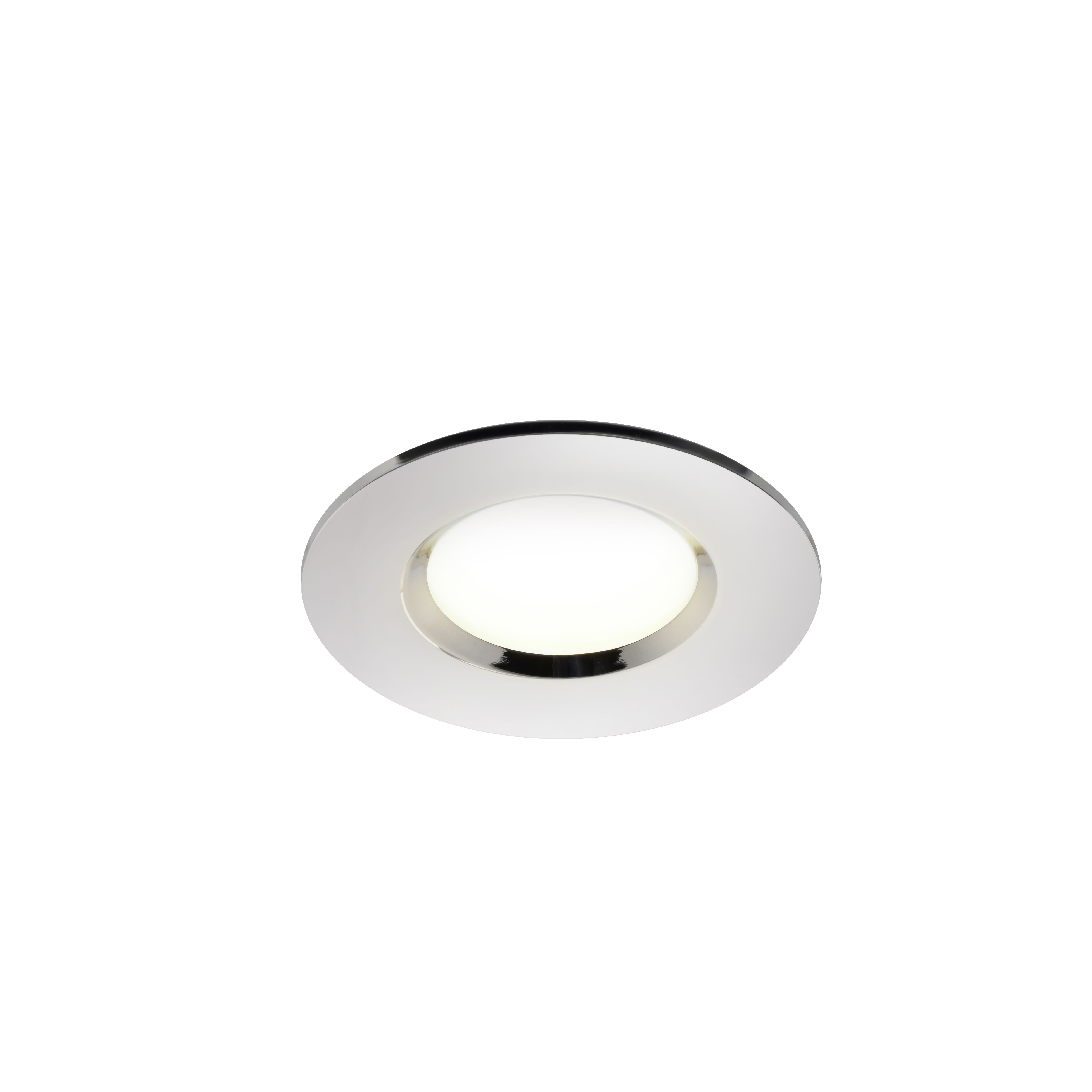 Etana Polished Chrome effect Non-adjustable LED Neutral white Downlight 4.7W IP65