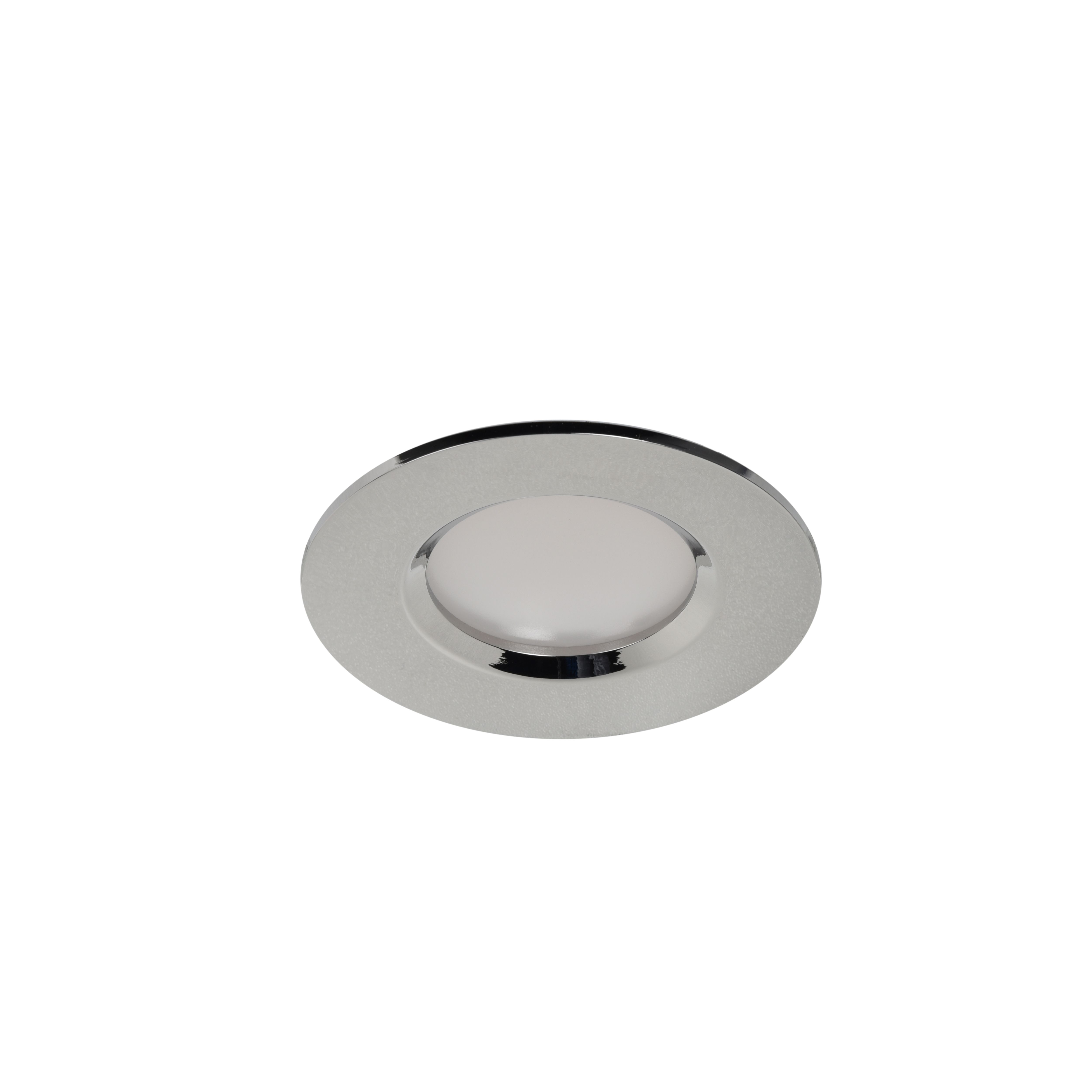 Etana Polished Chrome effect Non-adjustable LED Warm white Downlight 4.7W IP65, Pack of 3