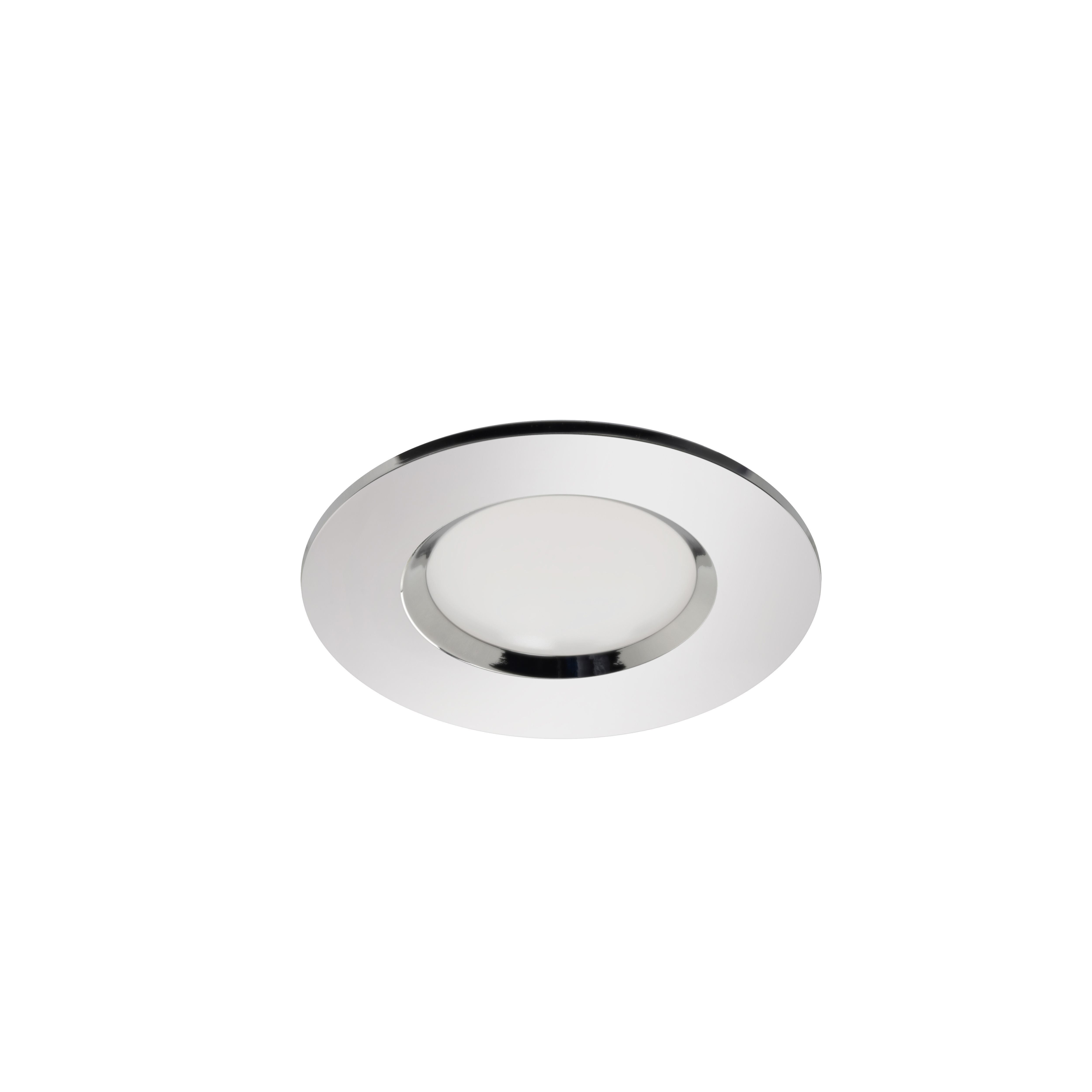 Etana Polished Chrome effect Non-adjustable LED Warm white Downlight 4.7W IP65