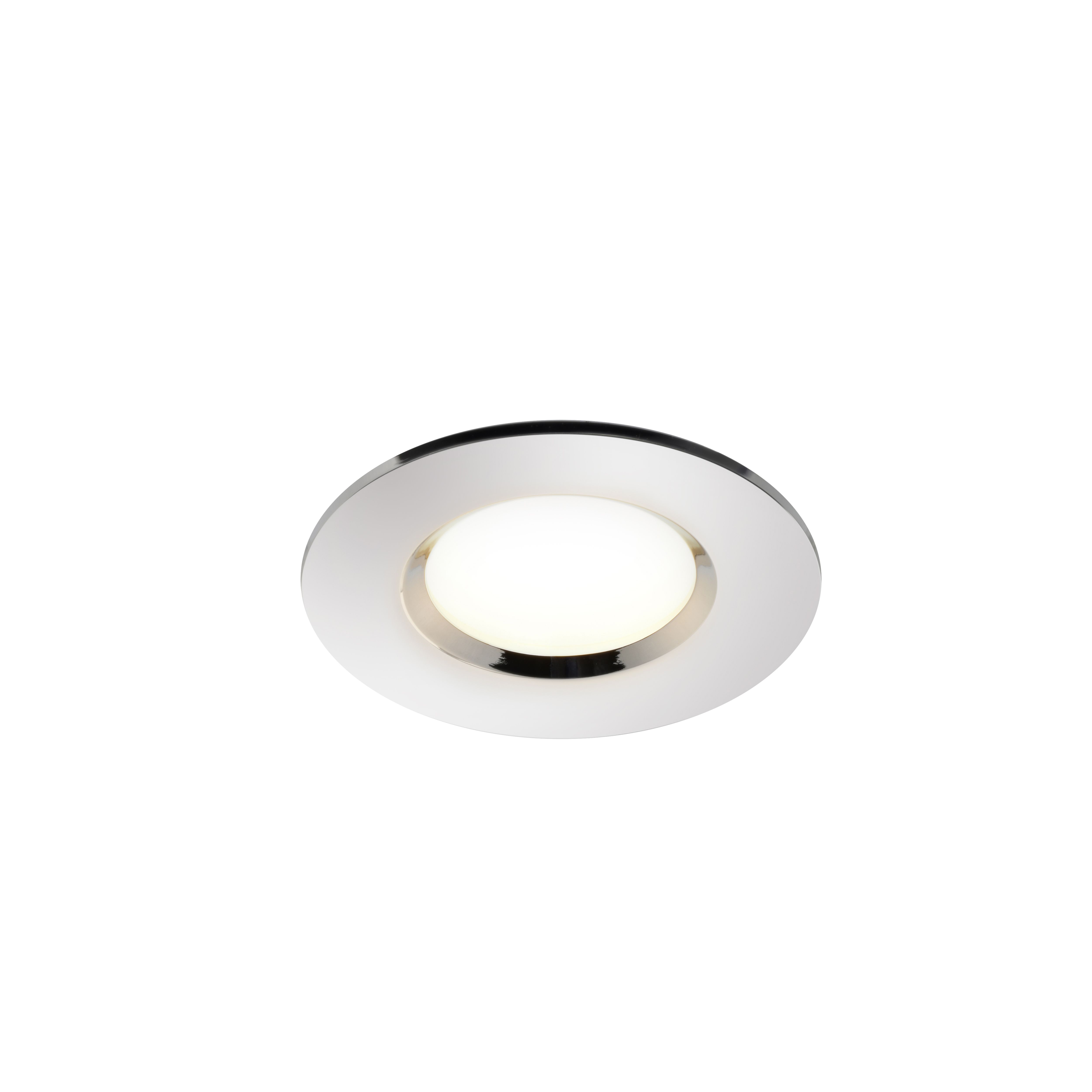 Etana Polished Chrome effect Non-adjustable LED Warm white Downlight 4.7W IP65