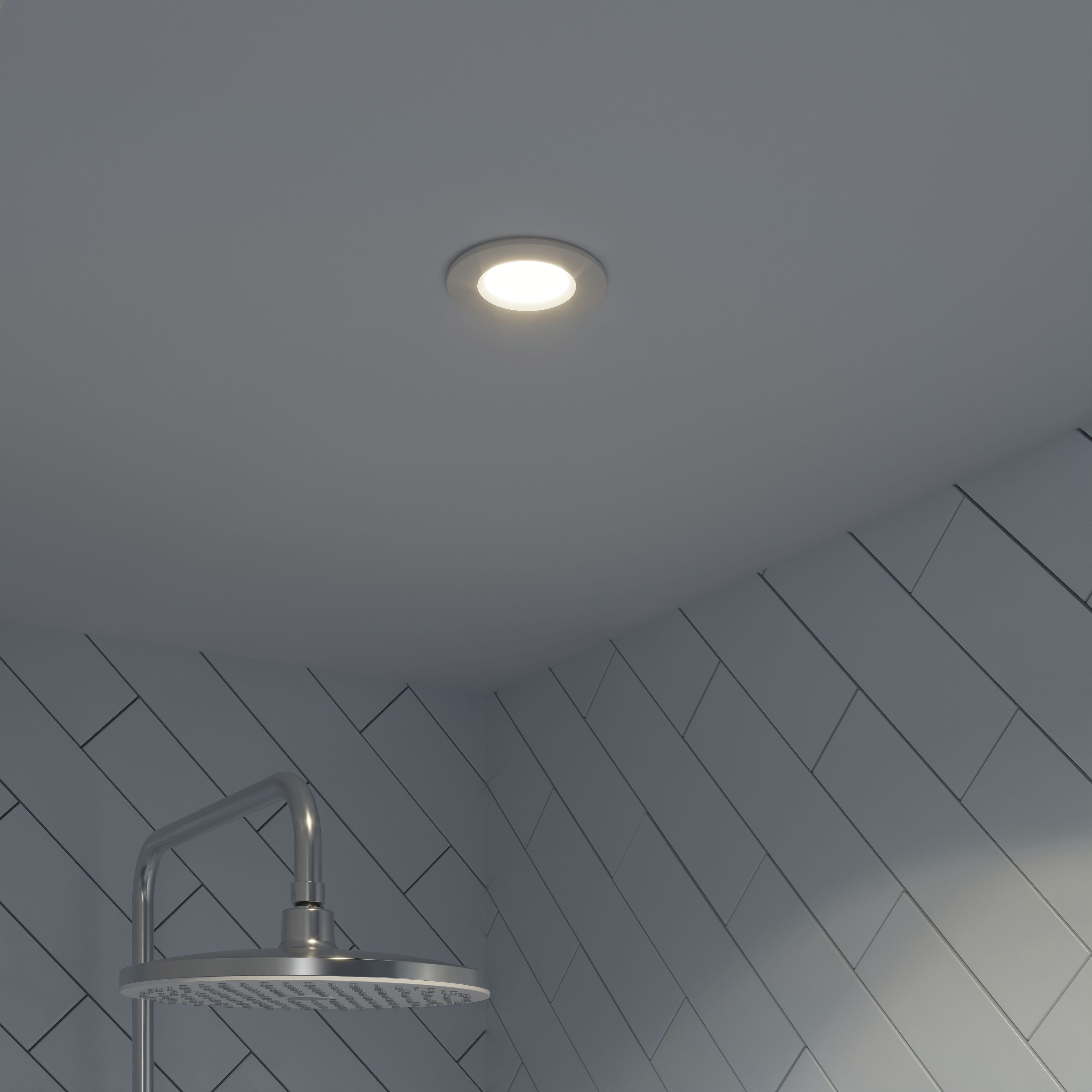 Etana White Non-adjustable LED Neutral white Downlight 4.7W IP65