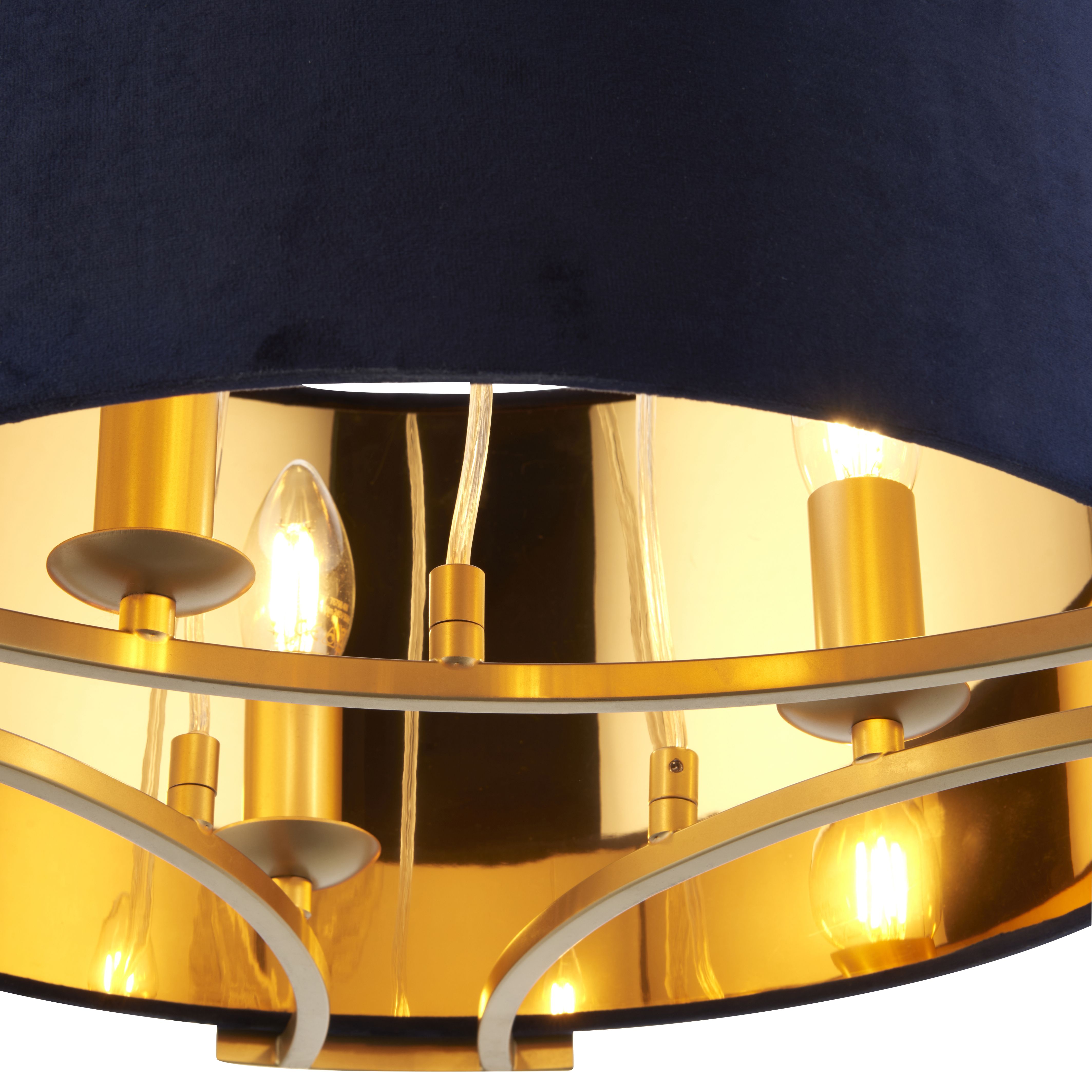 Navy and deals brass pendant light