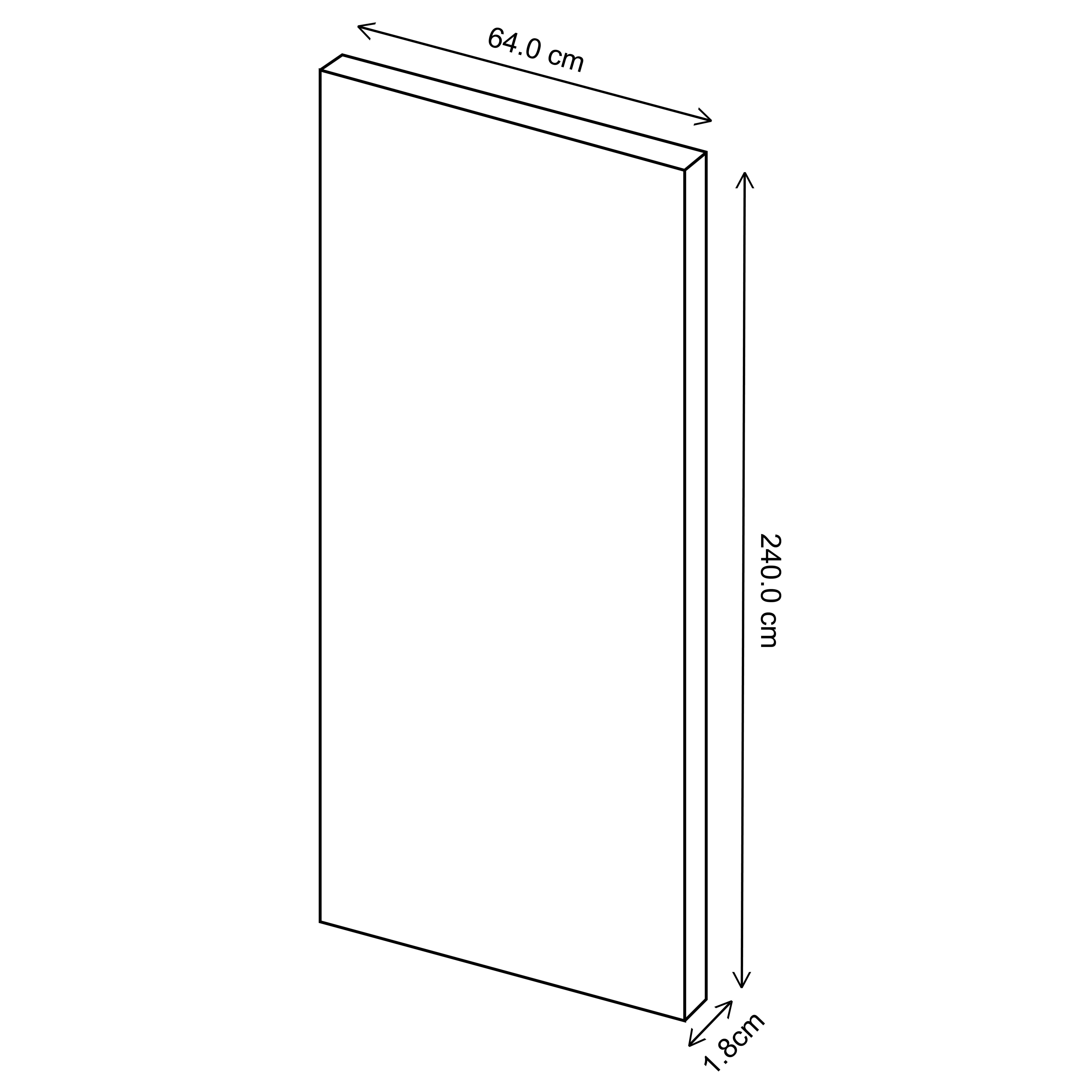 Ethos Matt tuscan red Tall Clad on larder panel (H)2400mm (W)640mm