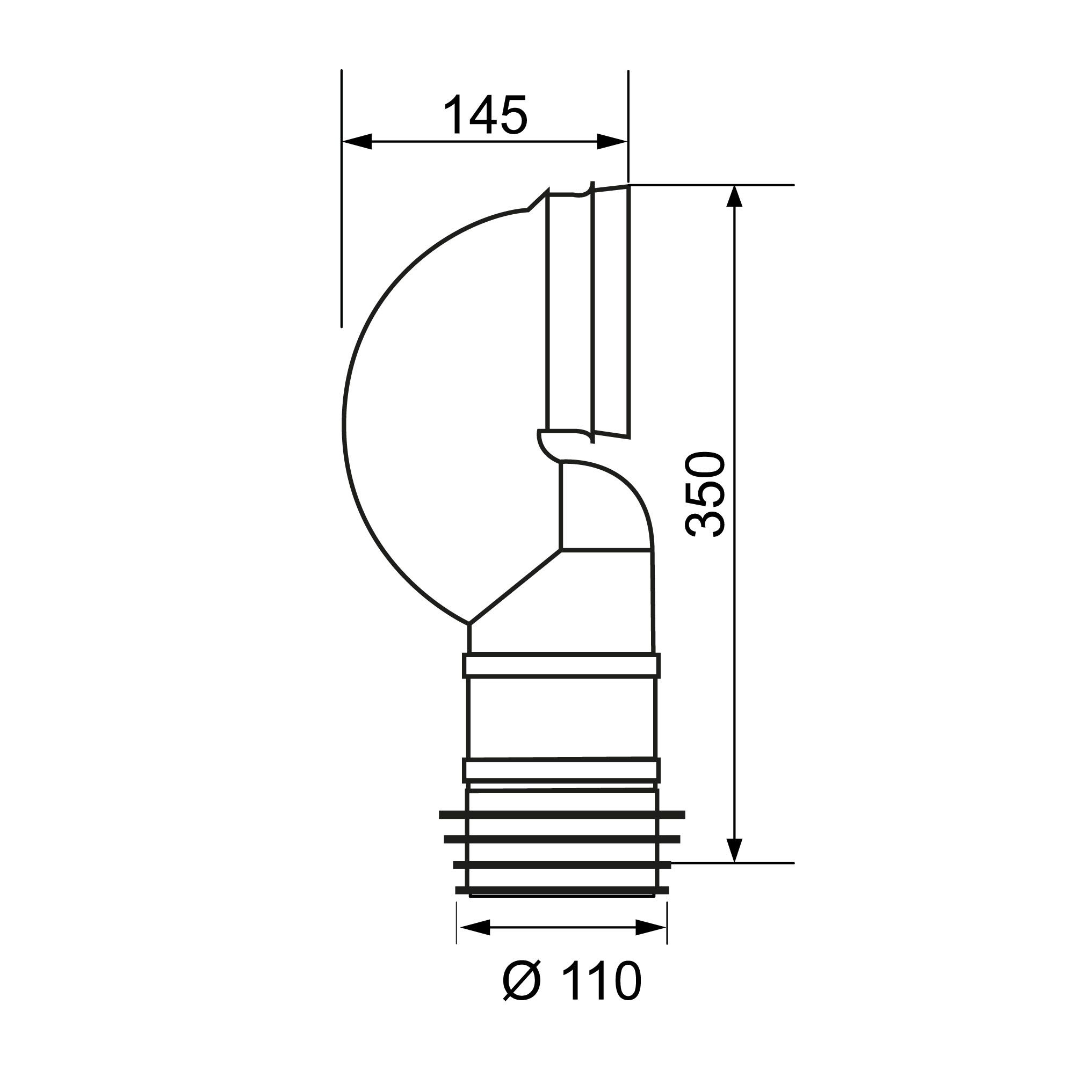 Euroflo Swan neck Pan connector