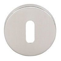 Eurospec Stainless steel Door escutcheon (Dia)54, Pack of 2