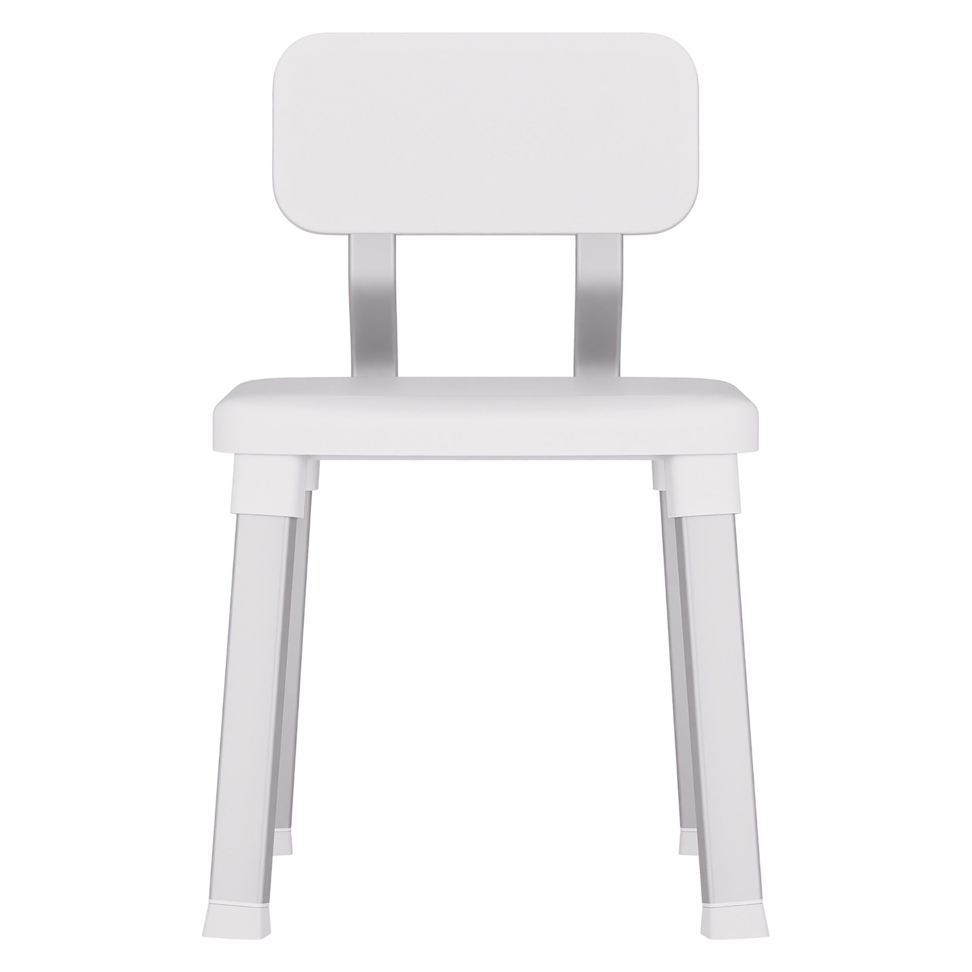 Evekare Deluxe White Plastic Shower seat (H)804mm (W)370mm