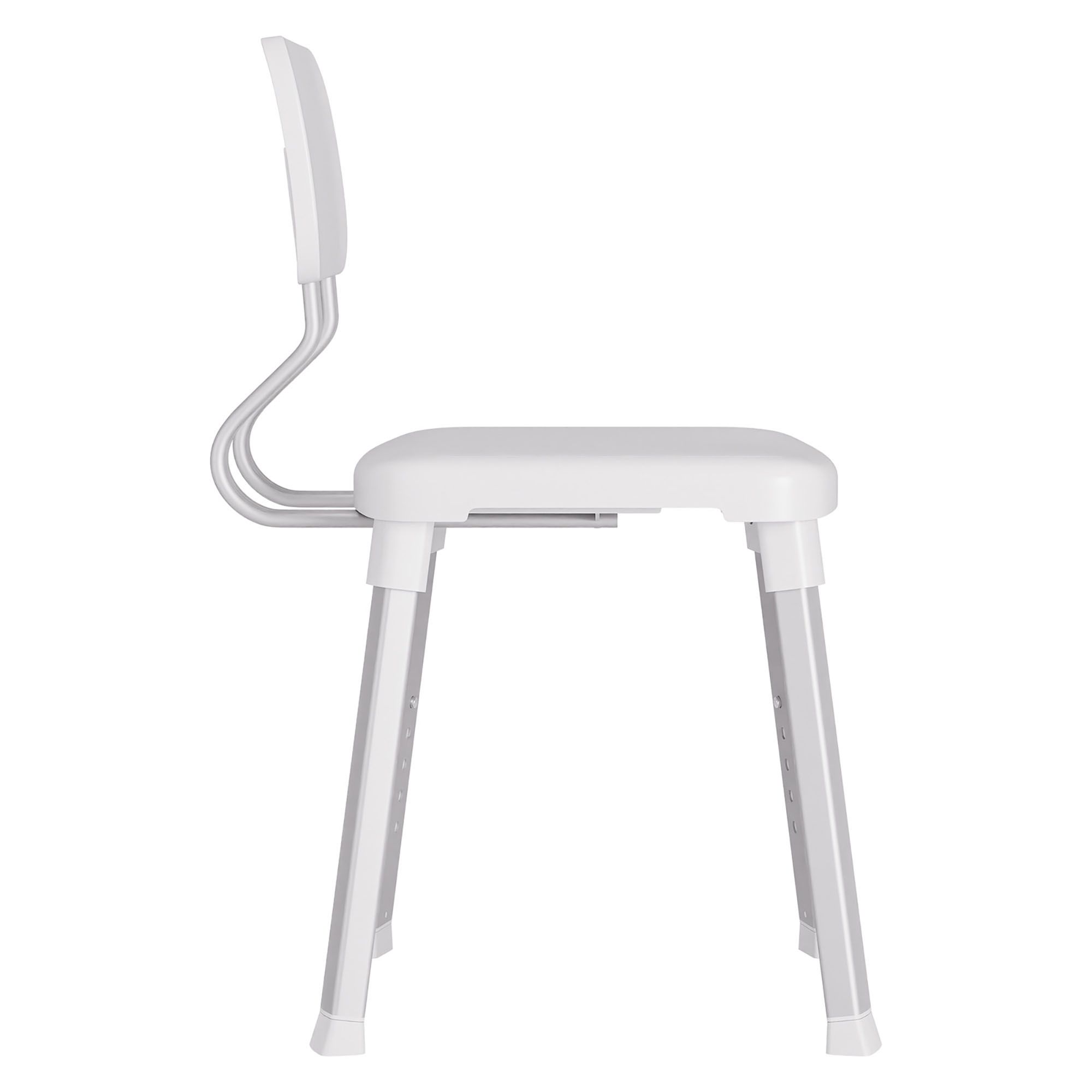 Evekare Deluxe White Plastic Shower seat (H)804mm (W)370mm