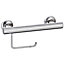Evekare Grab rail Silver effect Wall-mounted Toilet roll holder (H)112mm (W)300mm