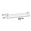Evekare Linear Silver effect Straight Grab rail (L)600mm